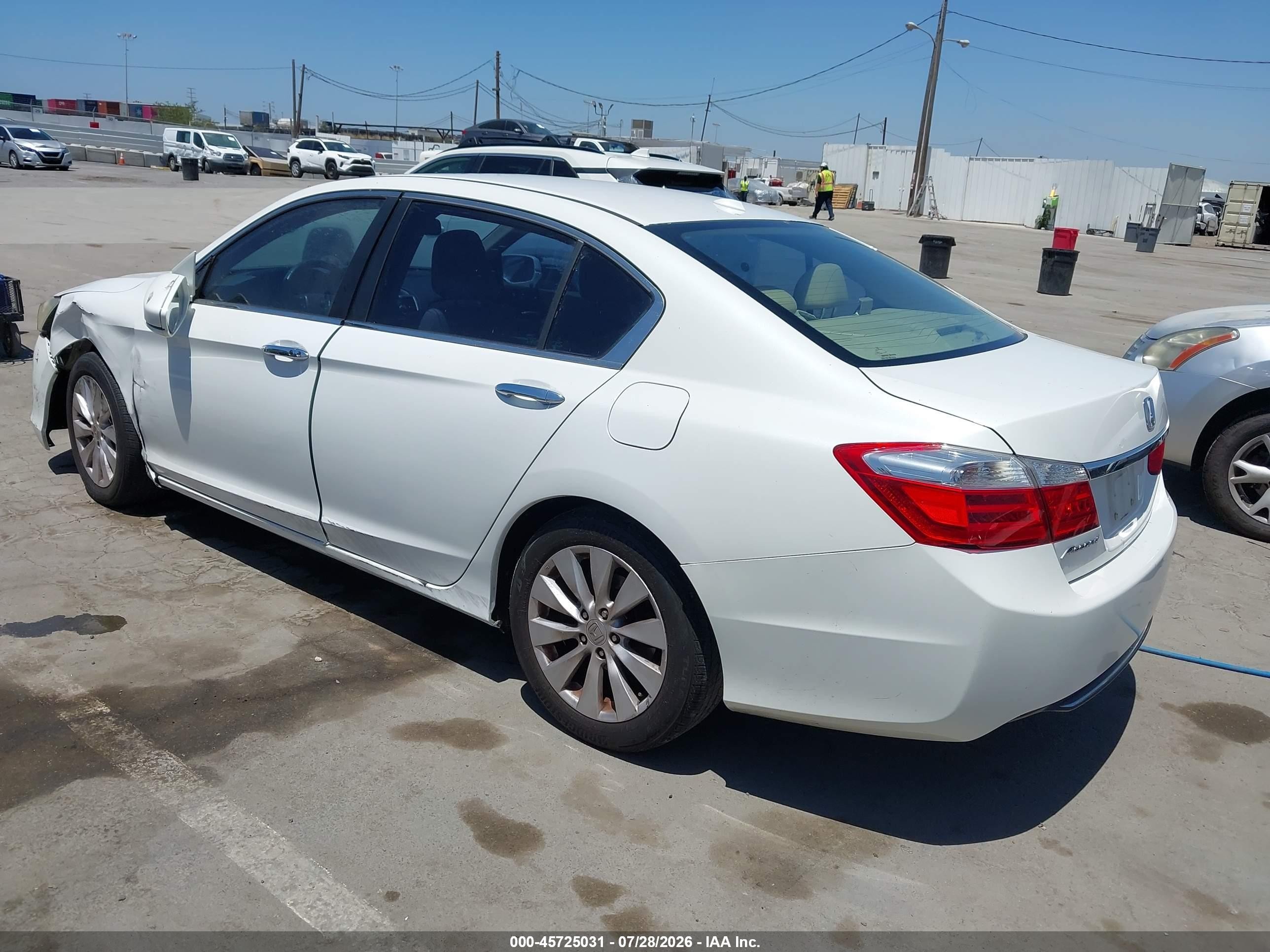 2013 Honda Accord Ex-l Белый vin: 1HGCR2F87DA238179
