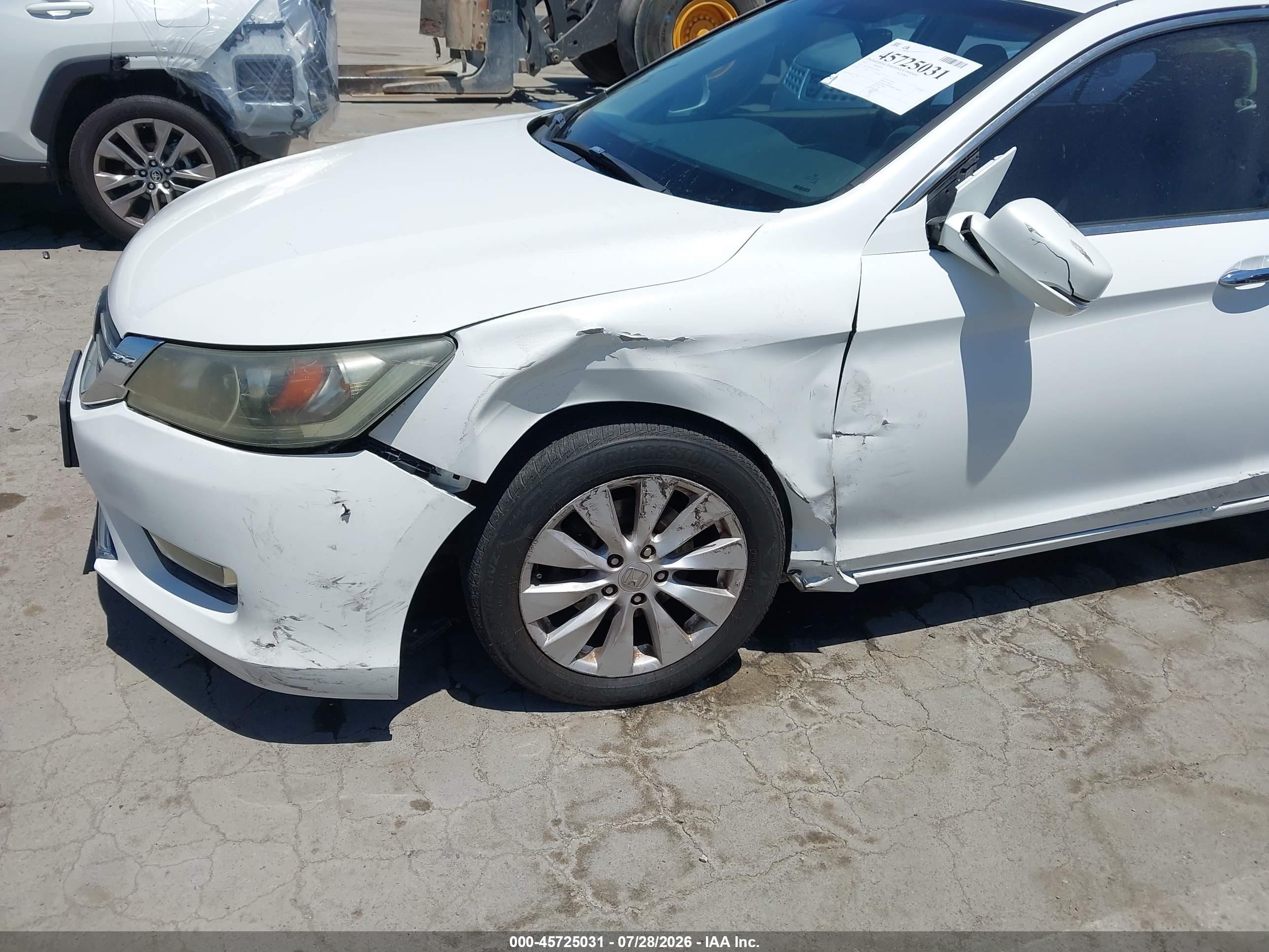 2013 Honda Accord Ex-l Белый vin: 1HGCR2F87DA238179
