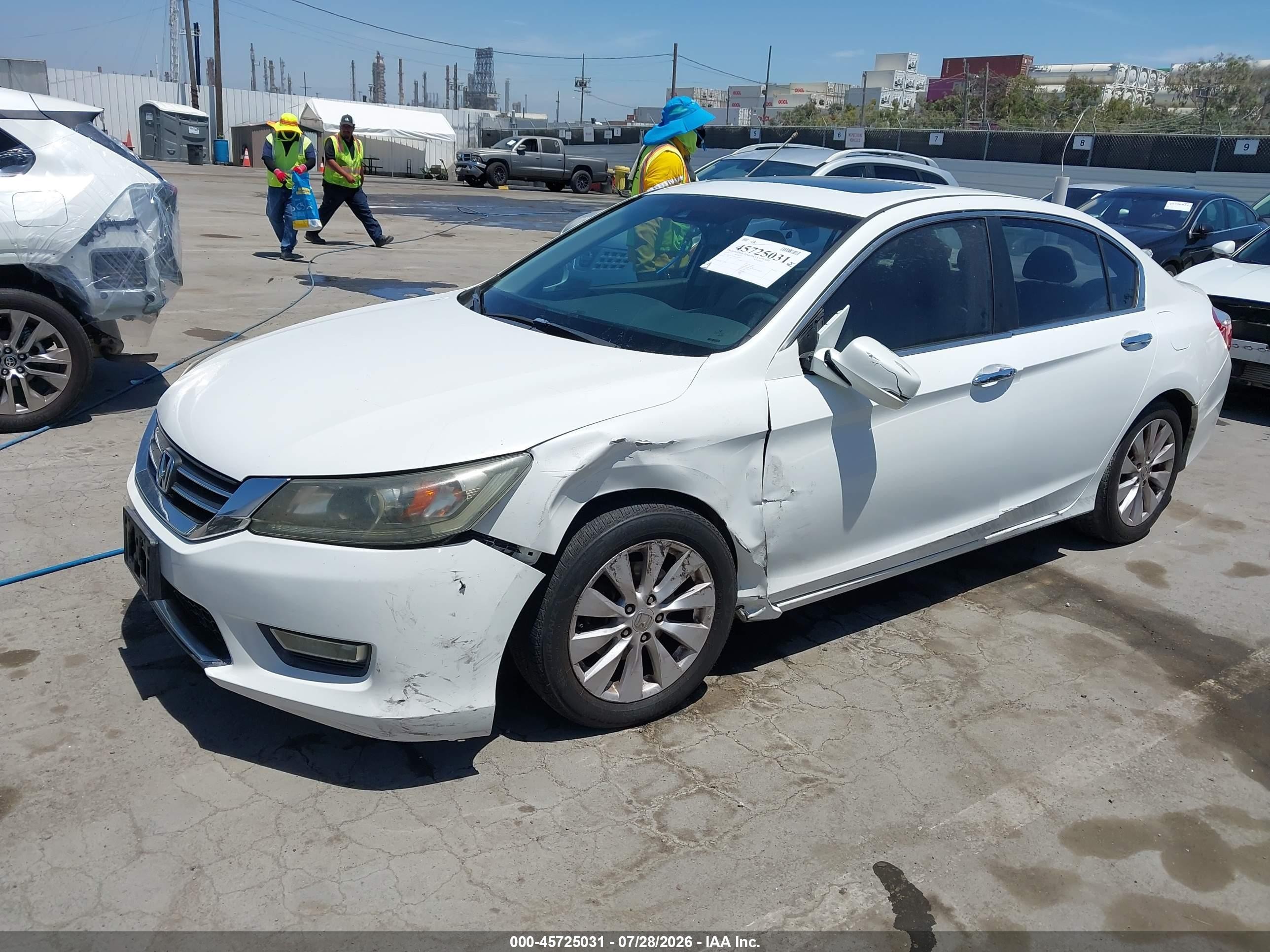 2013 Honda Accord Ex-l Белый vin: 1HGCR2F87DA238179
