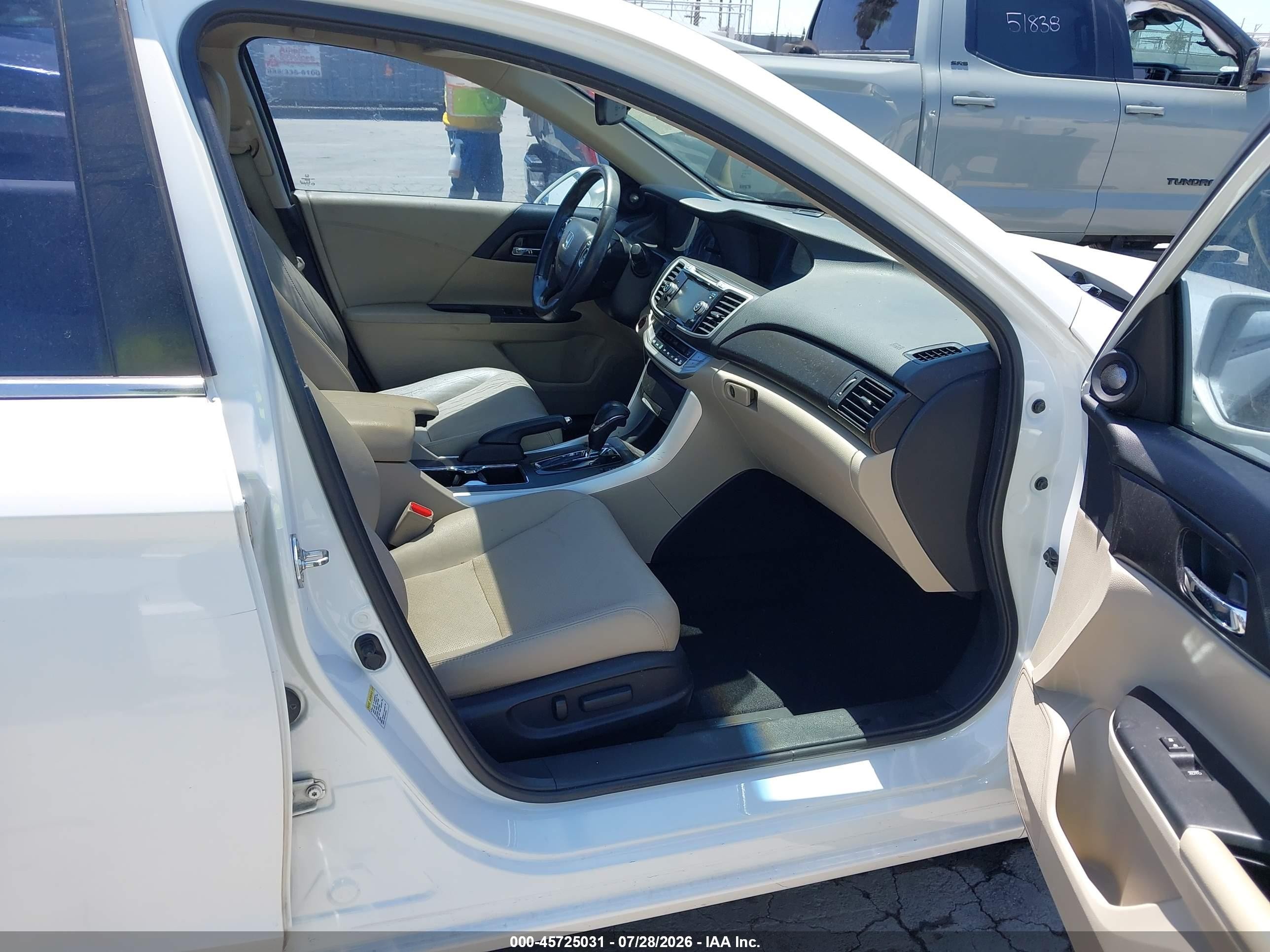 2013 Honda Accord Ex-l Белый vin: 1HGCR2F87DA238179