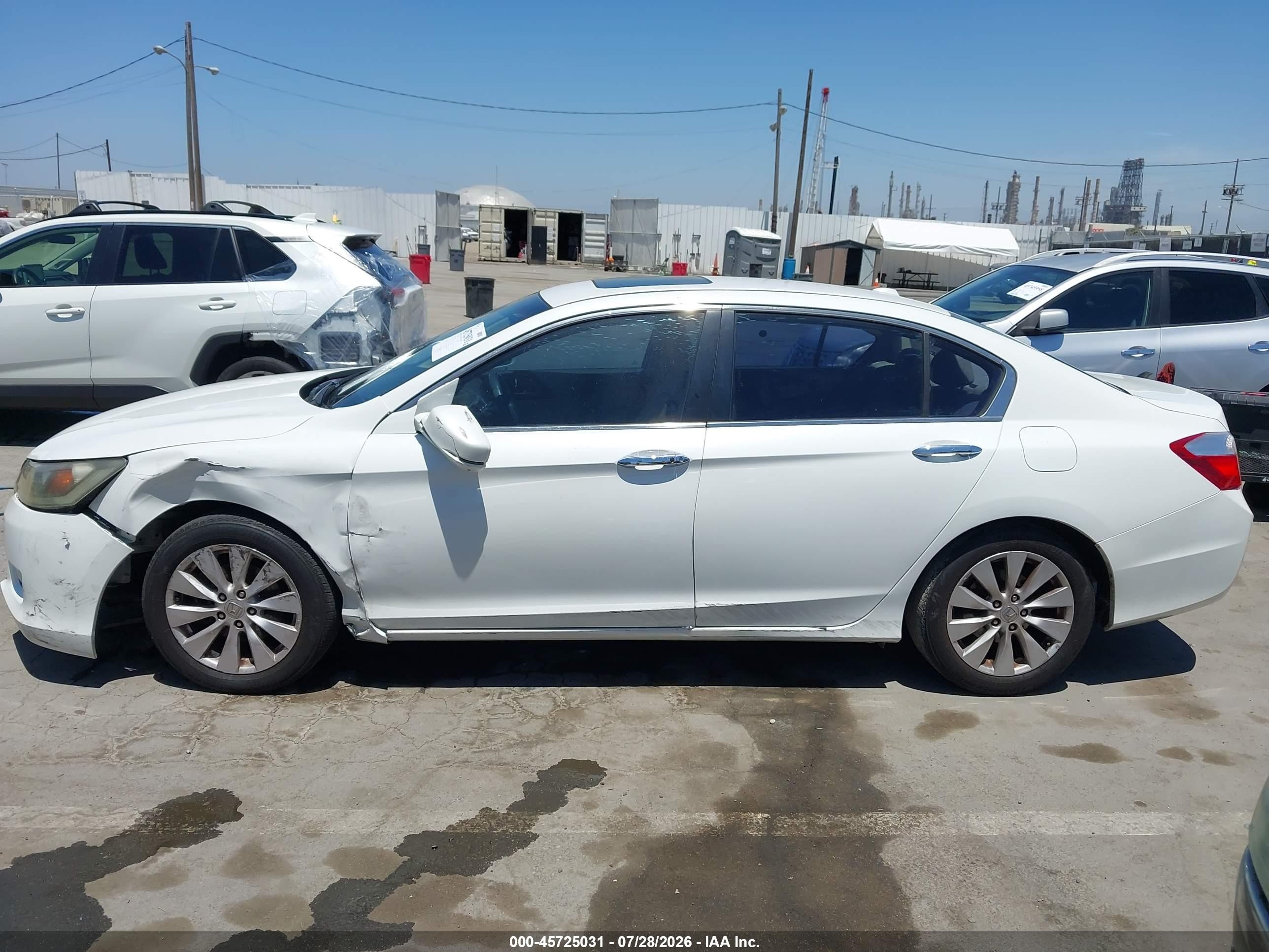 2013 Honda Accord Ex-l Белый vin: 1HGCR2F87DA238179