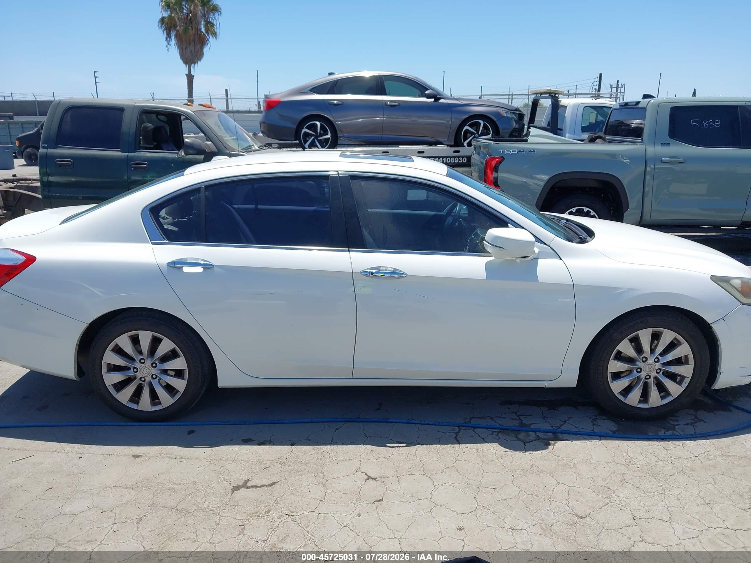 2013 Honda Accord Ex-l Белый vin: 1HGCR2F87DA238179