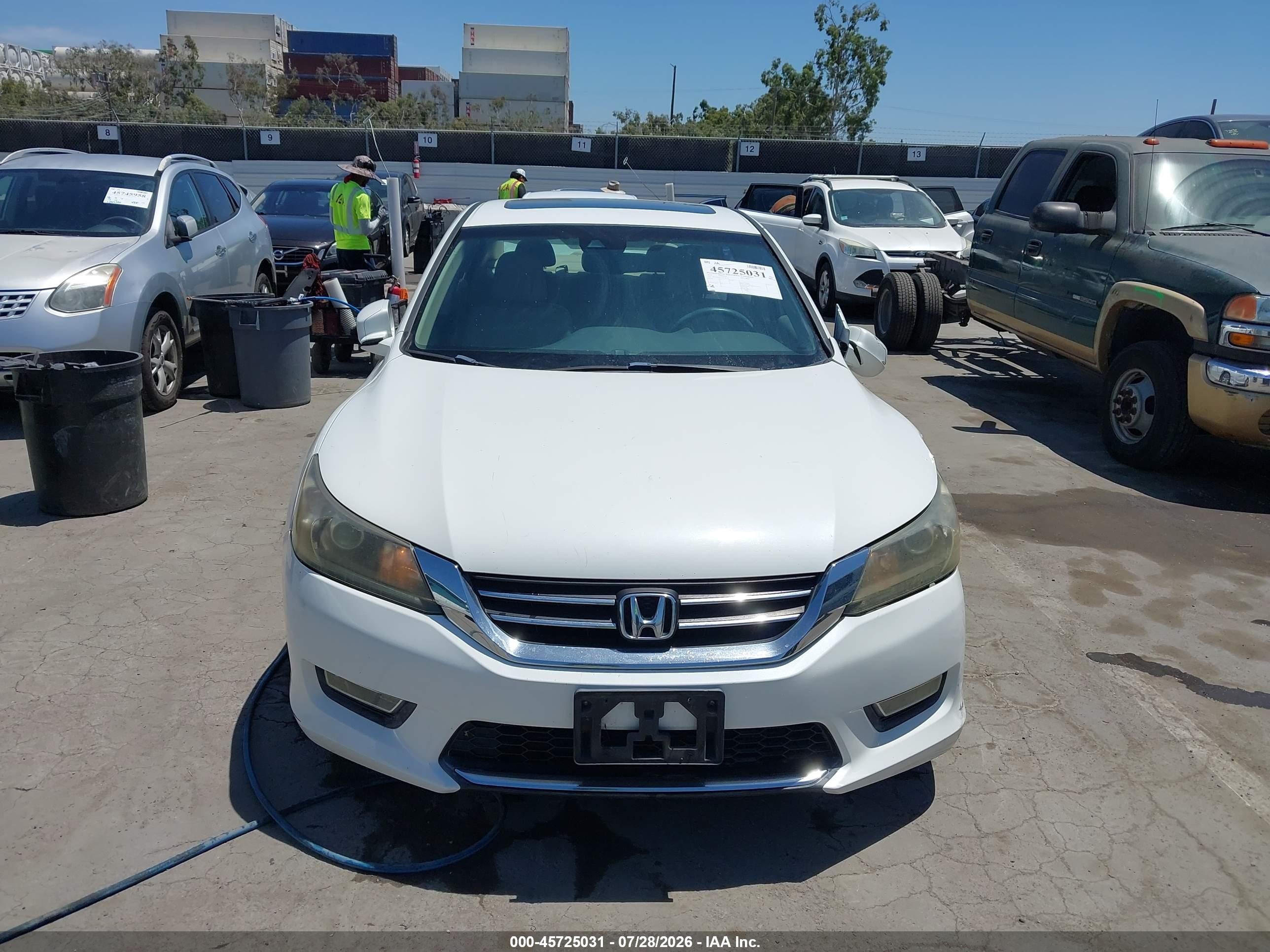 2013 Honda Accord Ex-l Белый vin: 1HGCR2F87DA238179