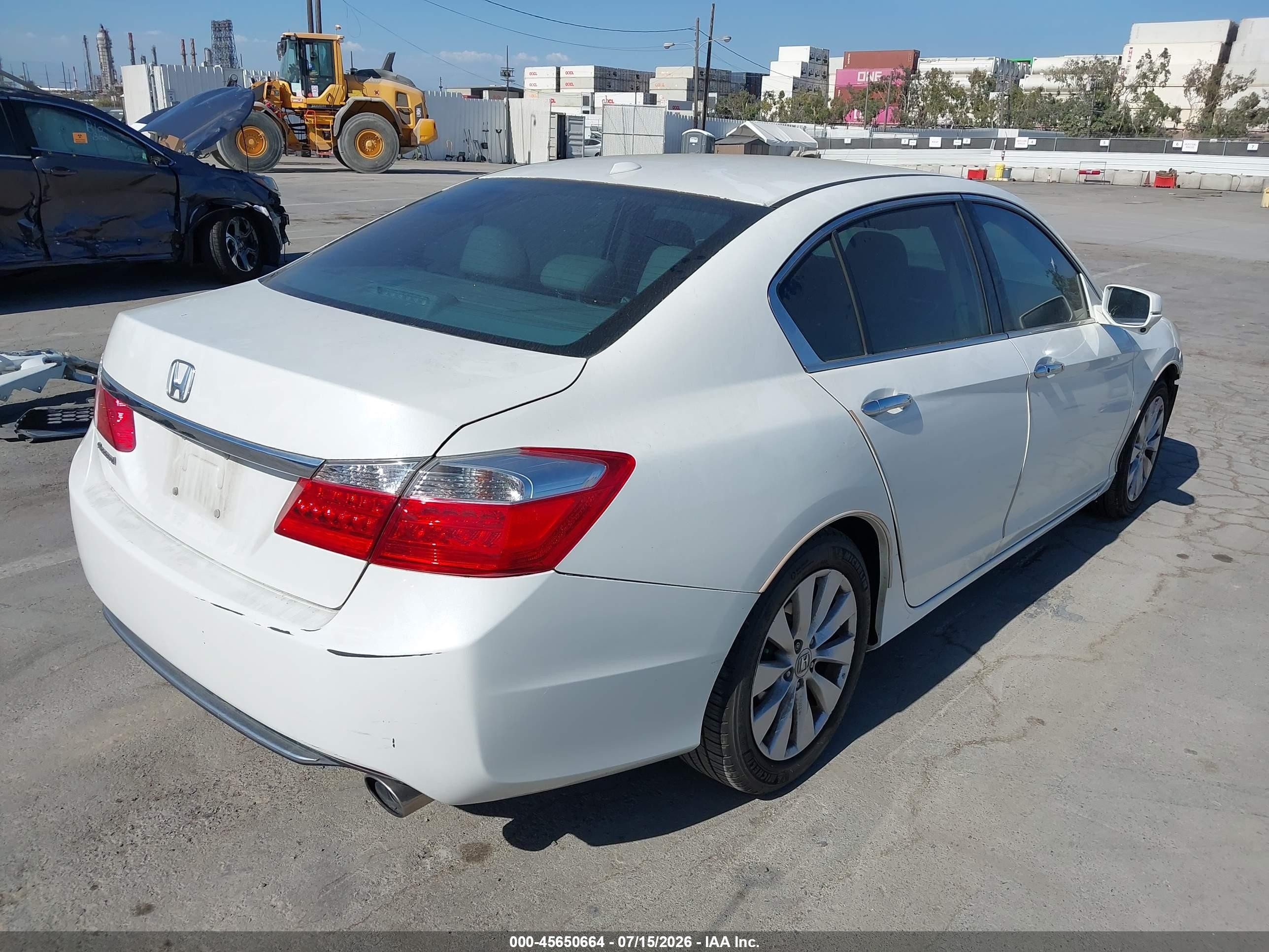 2013 Honda Accord Ex-l White vin: 1HGCR2F87DA265348