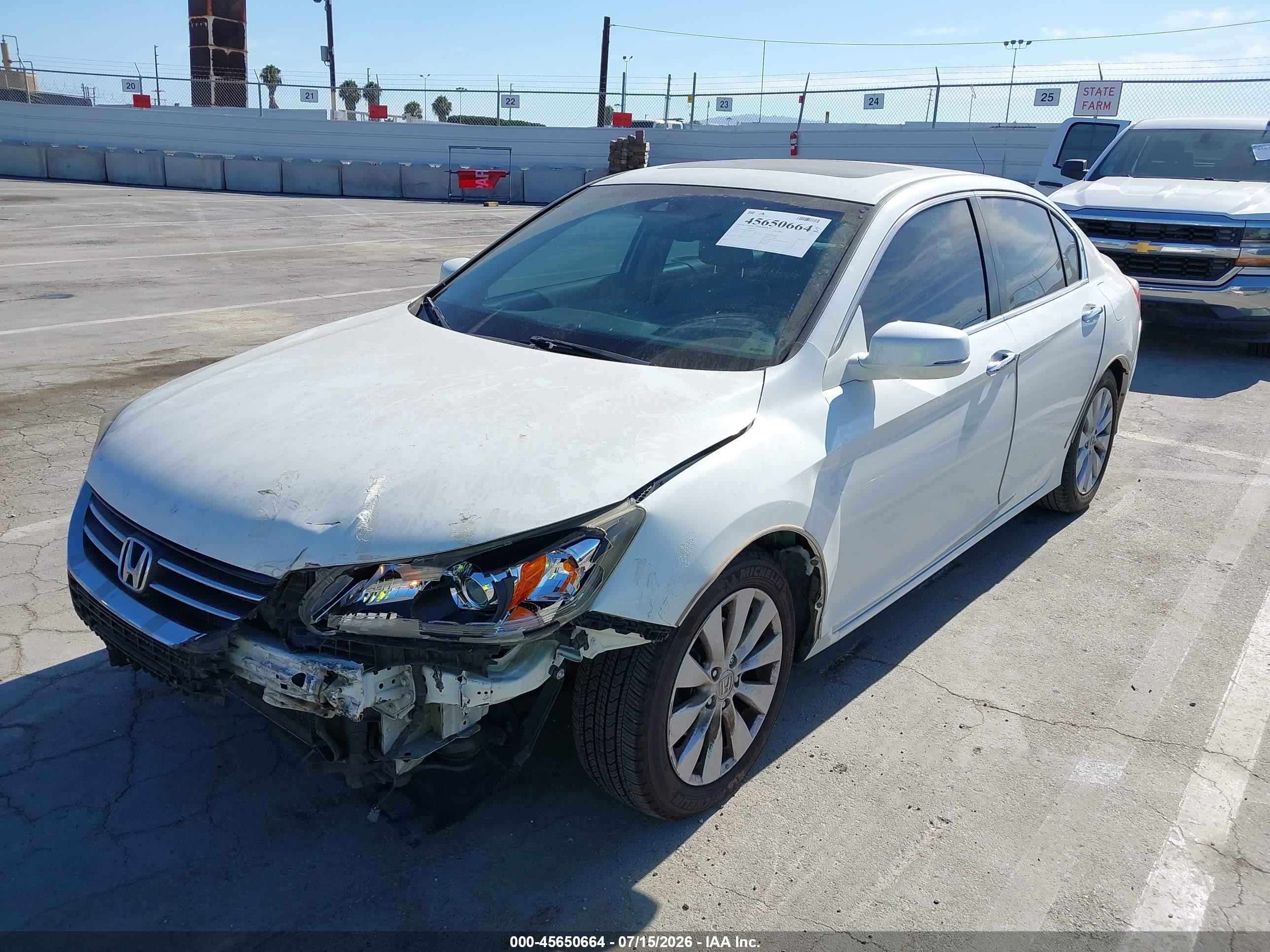 2013 Honda Accord Ex-l White vin: 1HGCR2F87DA265348