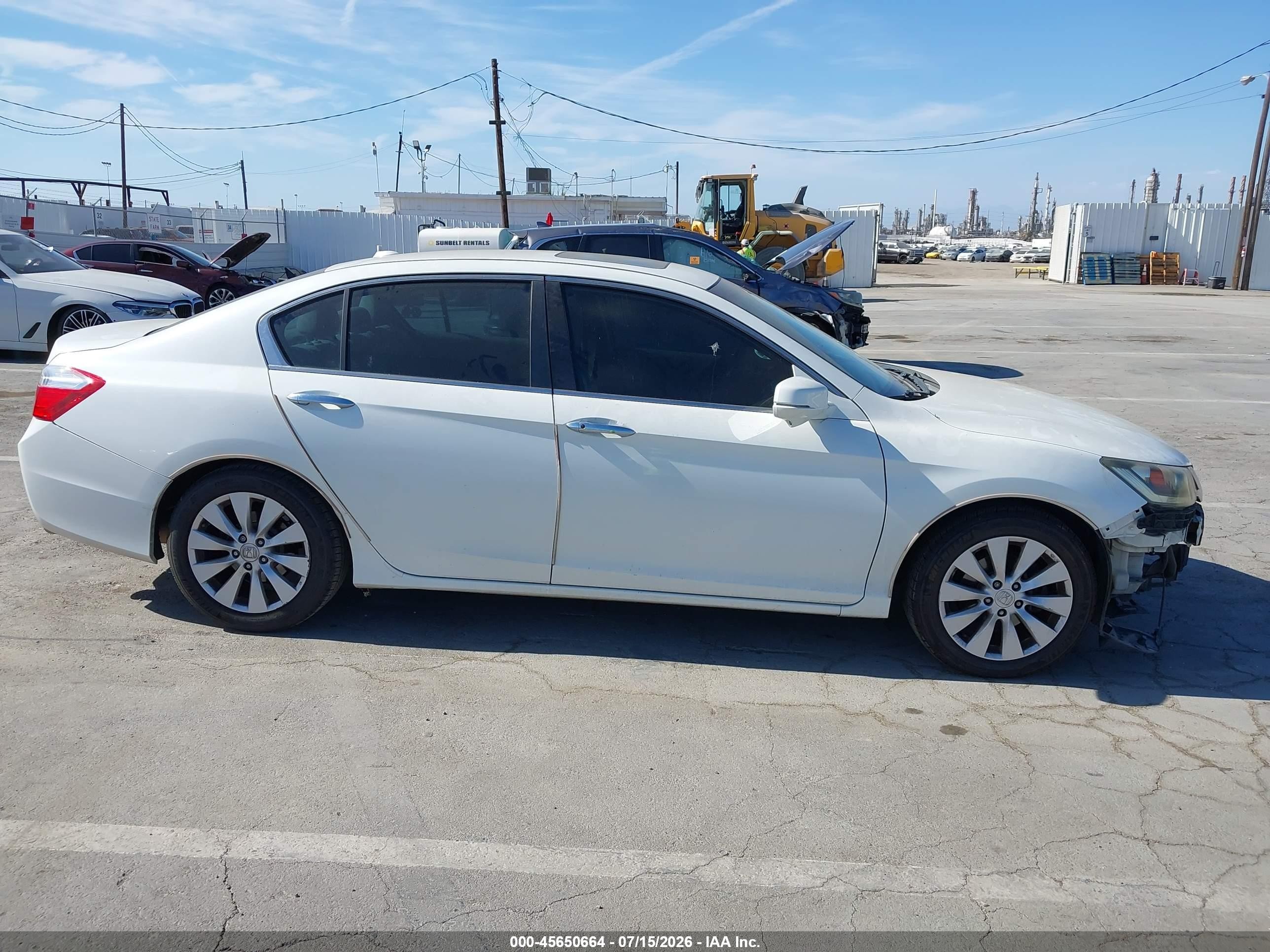 2013 Honda Accord Ex-l White vin: 1HGCR2F87DA265348