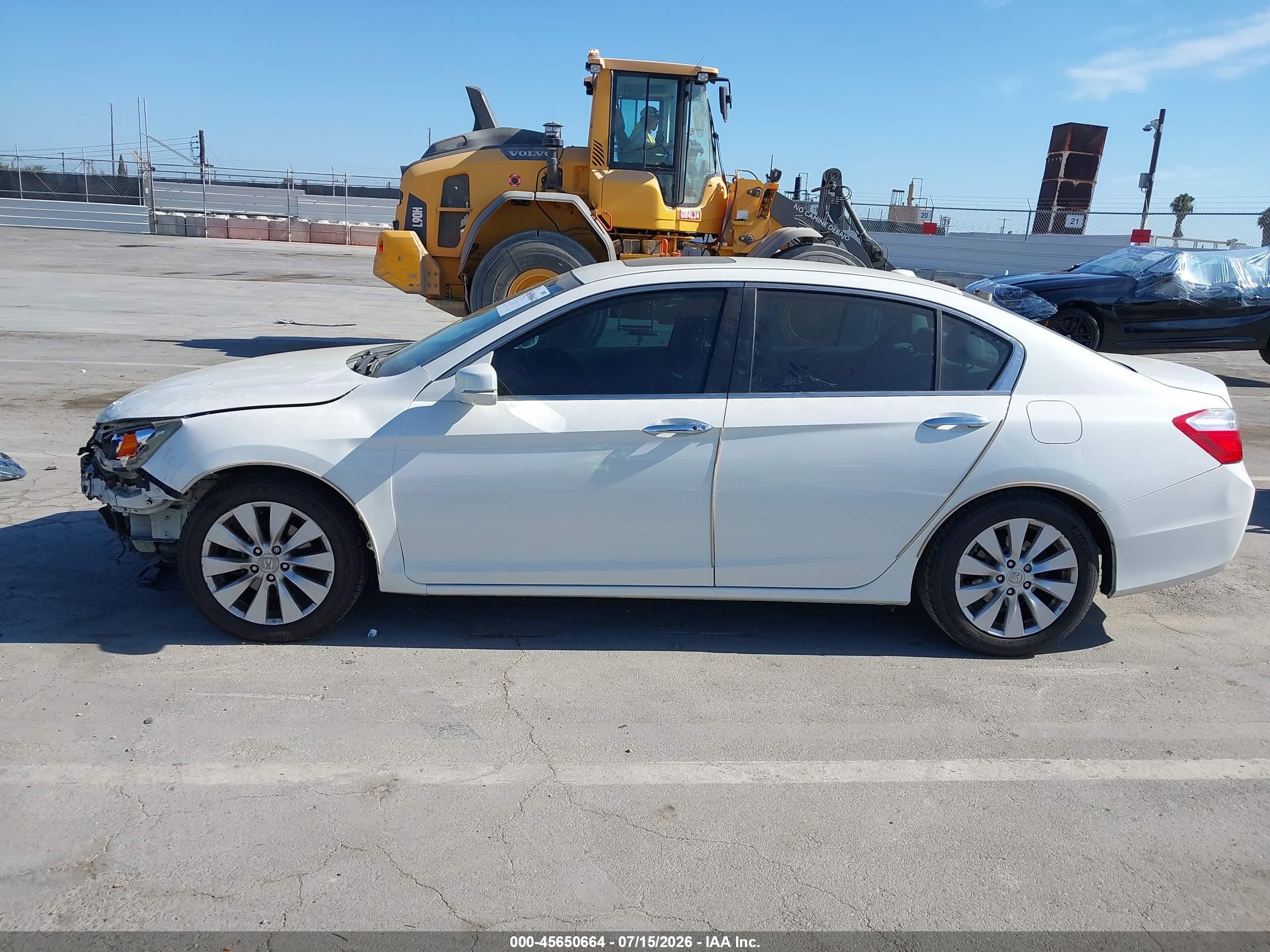 2013 Honda Accord Ex-l White vin: 1HGCR2F87DA265348