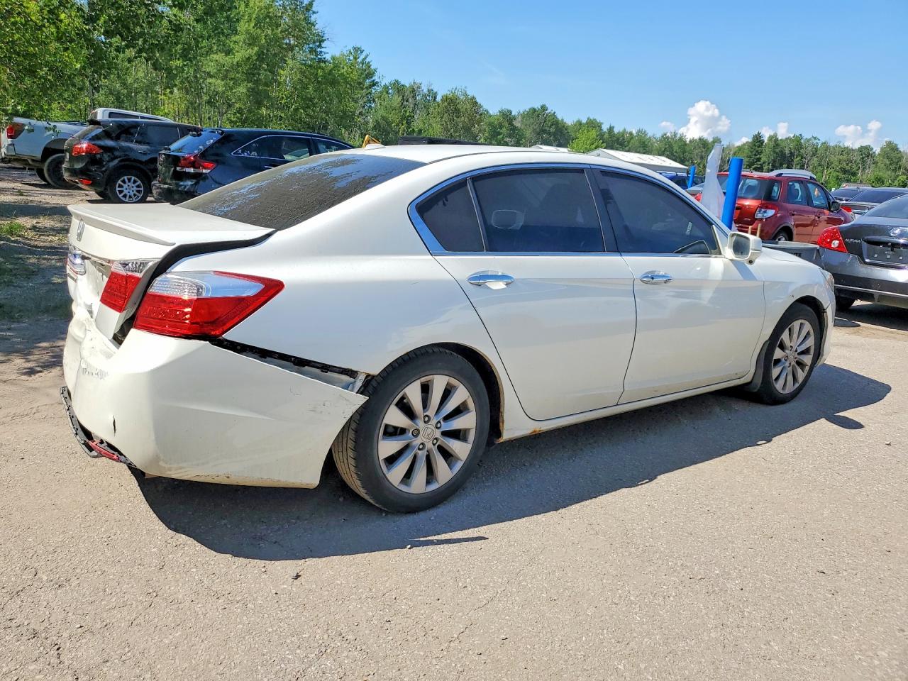 2013 Honda Accord Exl White vin: 1HGCR2F87DA800789