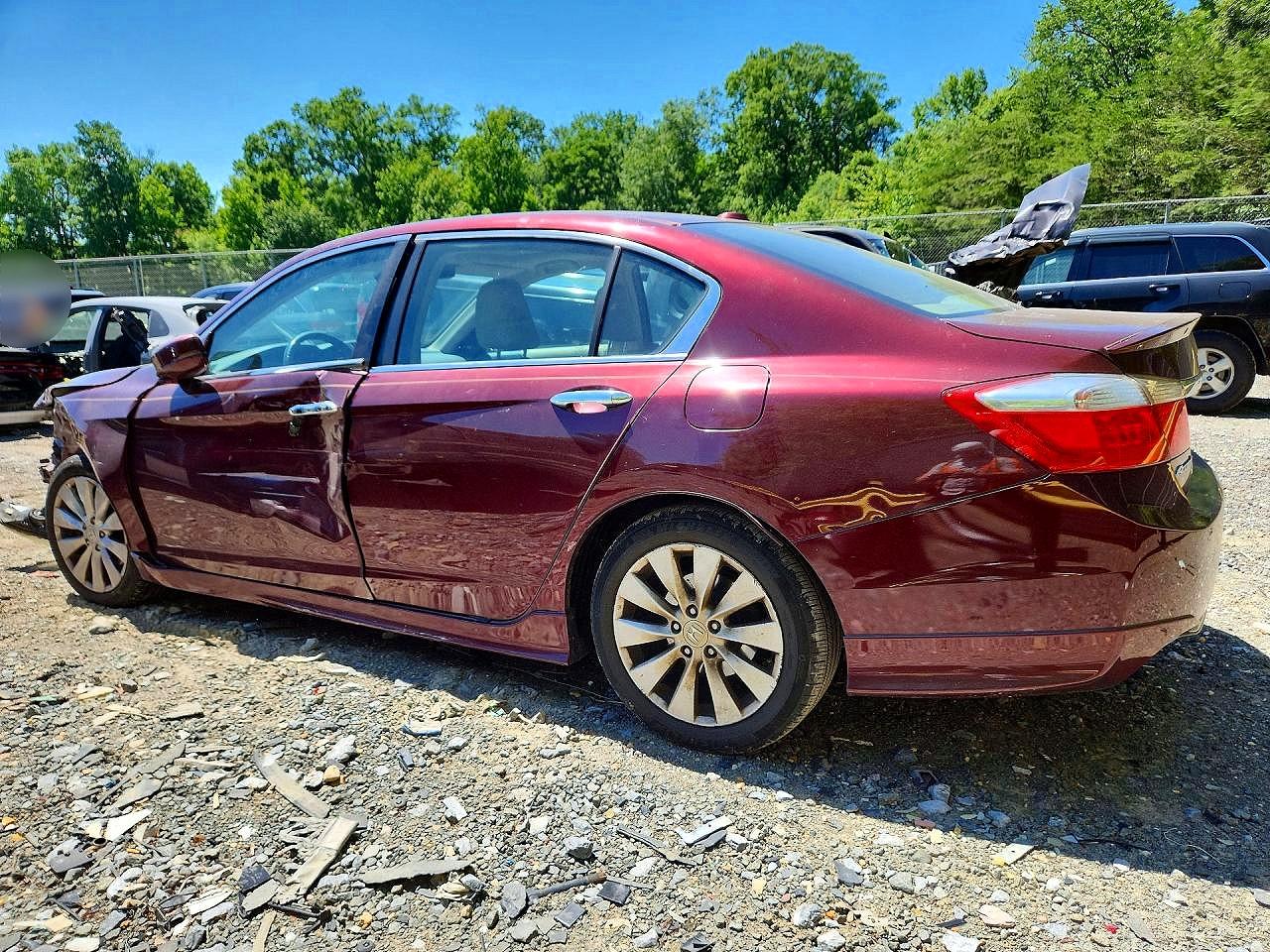 2014 Honda Accord Exl Burgundy vin: 1HGCR2F87EA034127