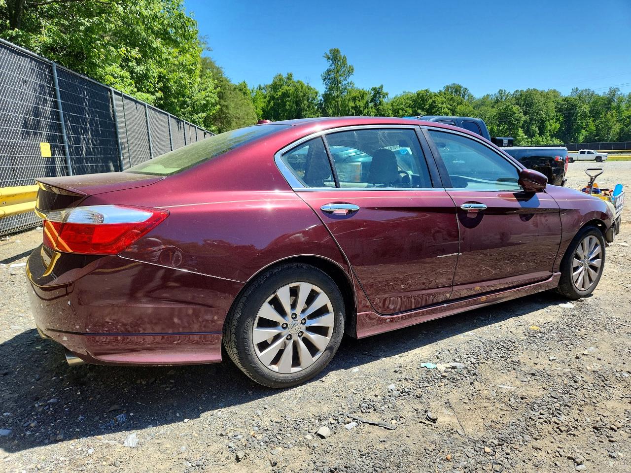 2014 Honda Accord Exl Burgundy vin: 1HGCR2F87EA034127
