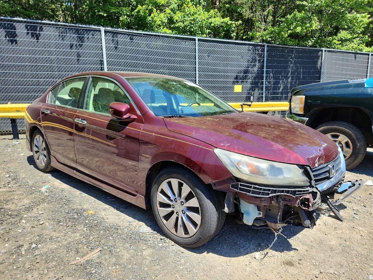 2014 Honda Accord Exl Burgundy vin: 1HGCR2F87EA034127