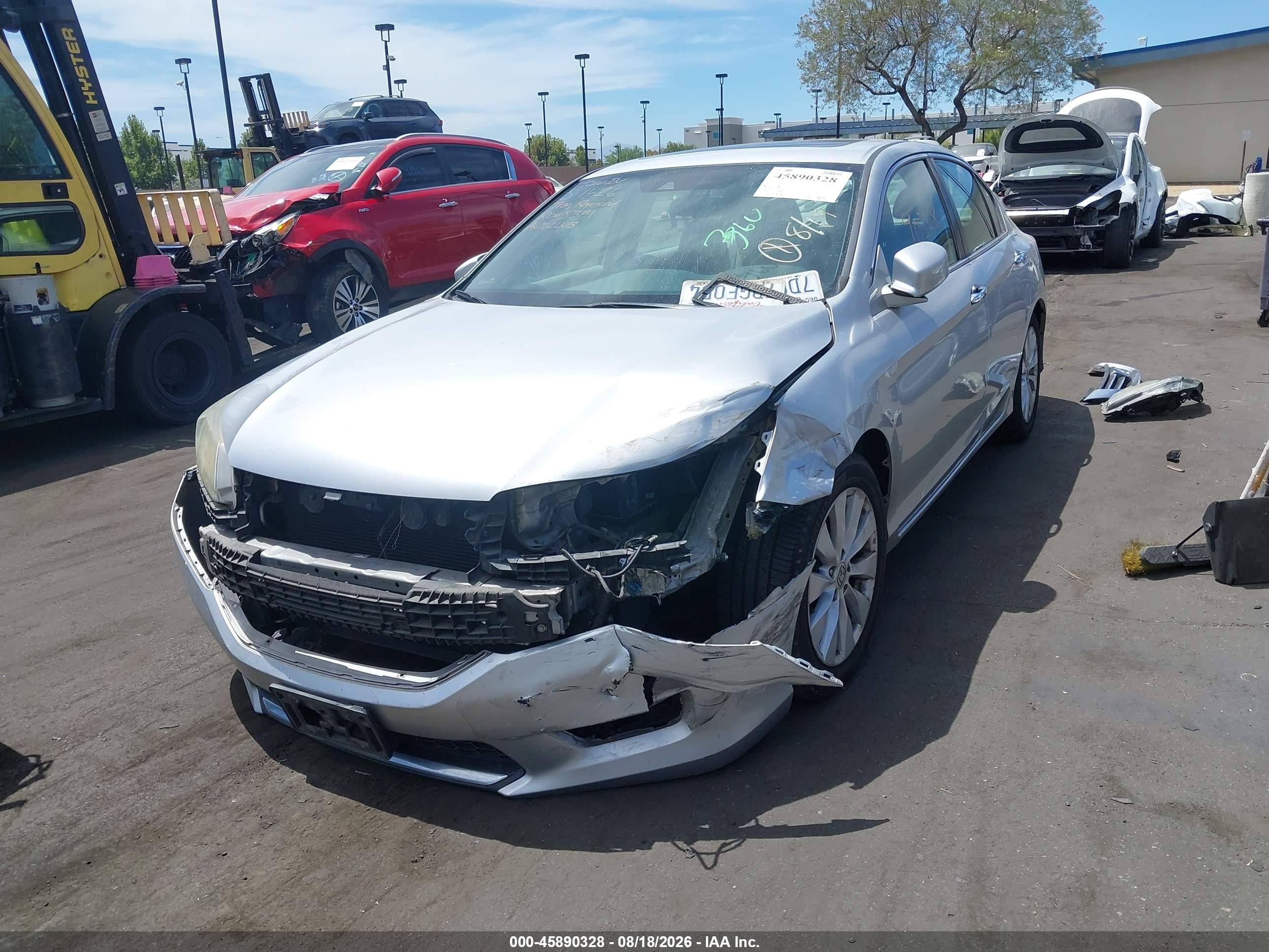2014 Honda Accord Ex-l Серебряный vin: 1HGCR2F87EA056144