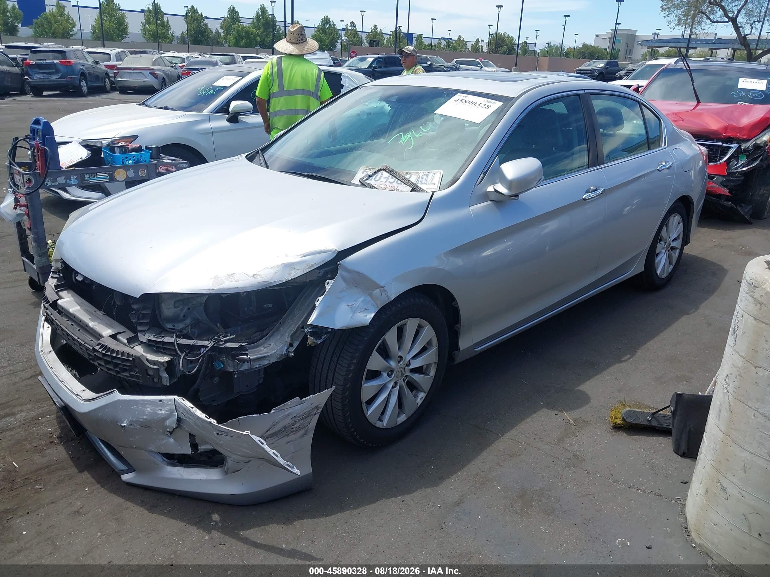 2014 Honda Accord Ex-l Серебряный vin: 1HGCR2F87EA056144