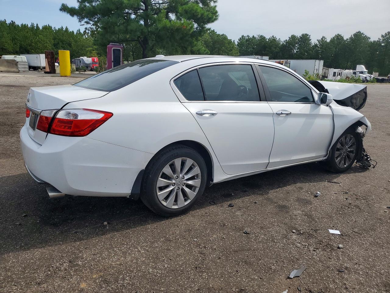 2014 Honda Accord Exl White vin: 1HGCR2F87EA077267