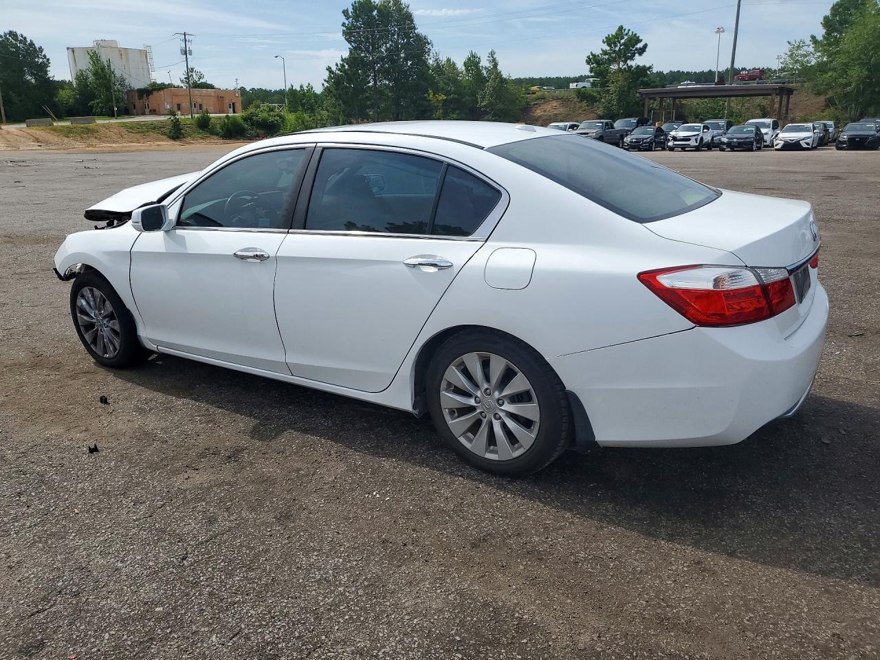 2014 Honda Accord Exl White vin: 1HGCR2F87EA077267