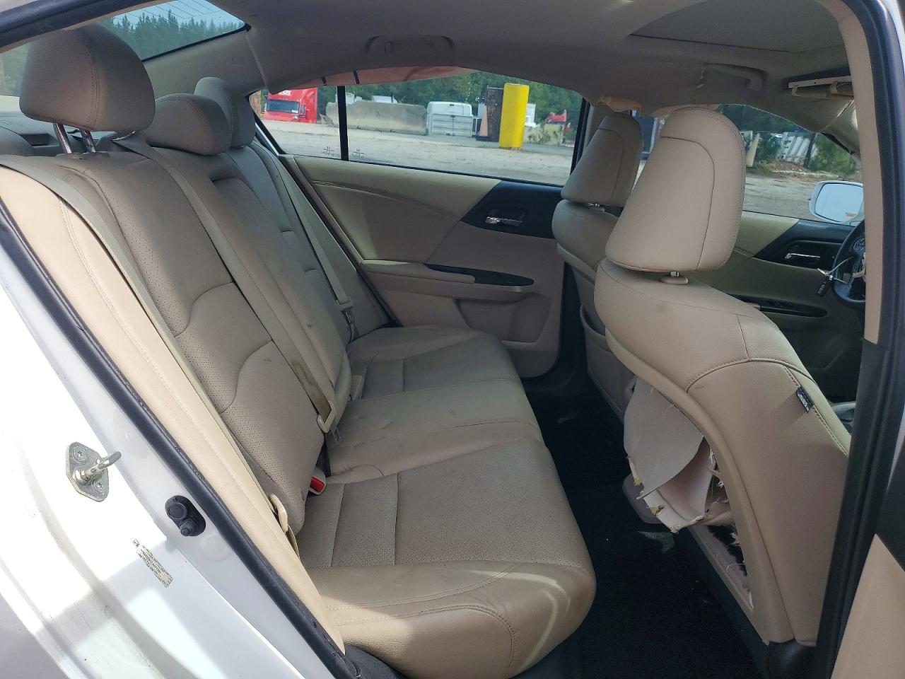 2014 Honda Accord Exl White vin: 1HGCR2F87EA077267