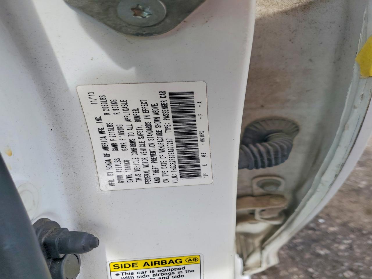 2014 Honda Accord Exl White vin: 1HGCR2F87EA077267