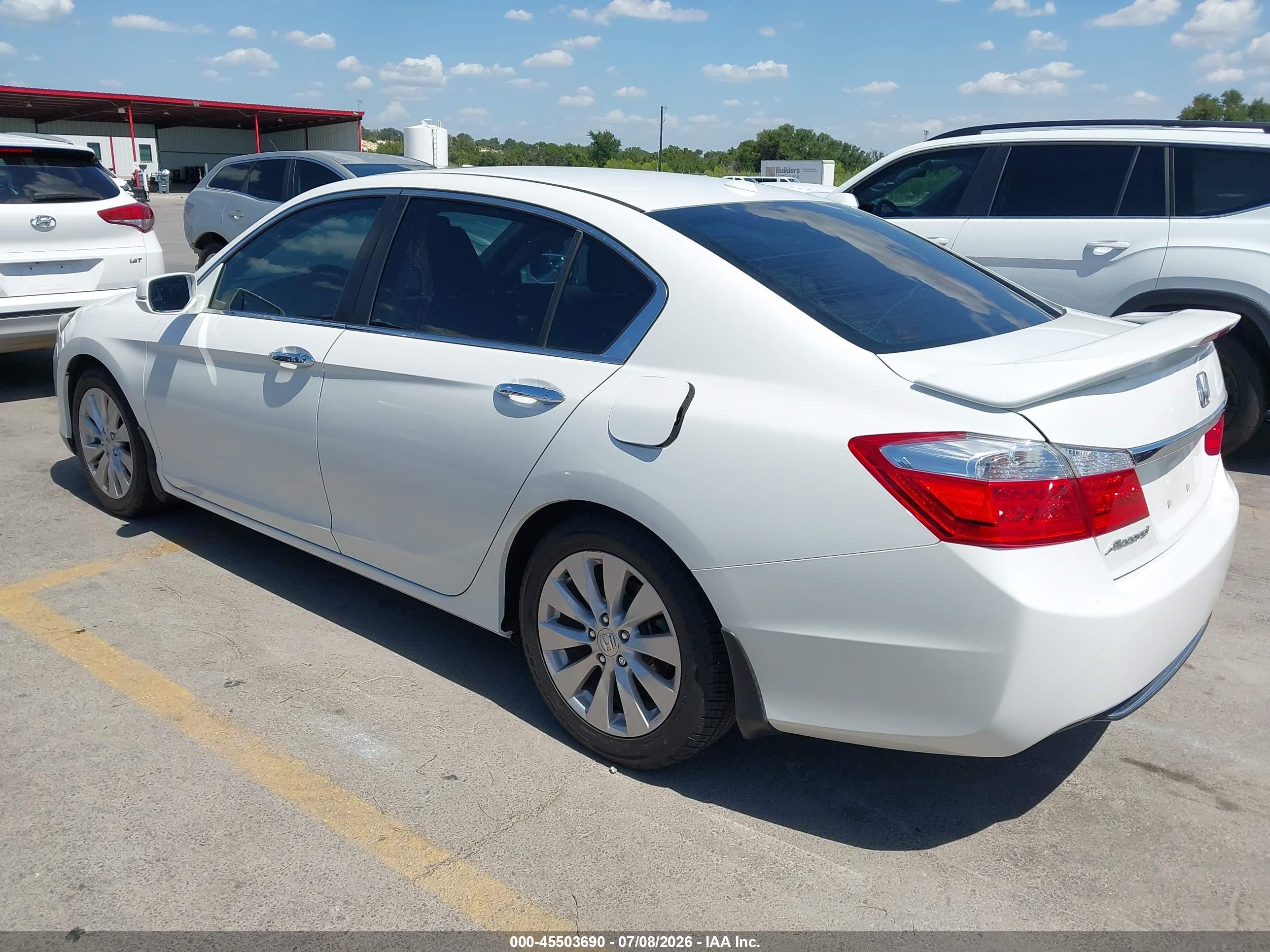 2014 Honda Accord Ex-l Белый vin: 1HGCR2F87EA077298