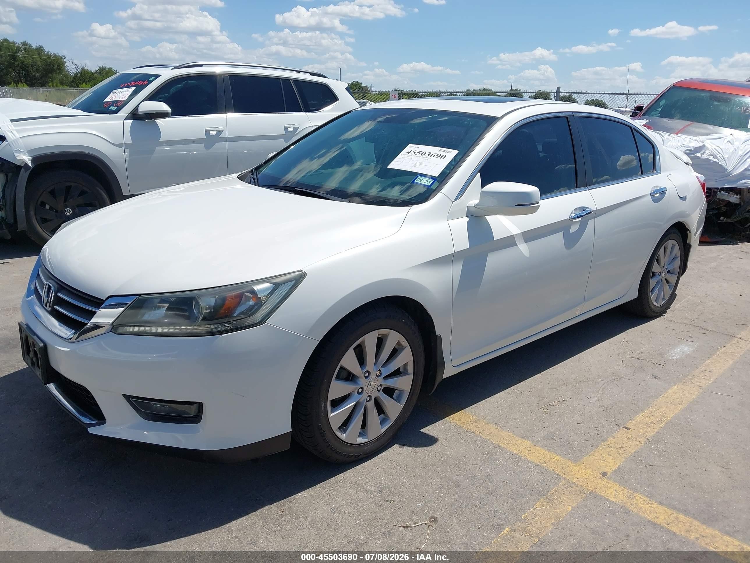 2014 Honda Accord Ex-l Белый vin: 1HGCR2F87EA077298