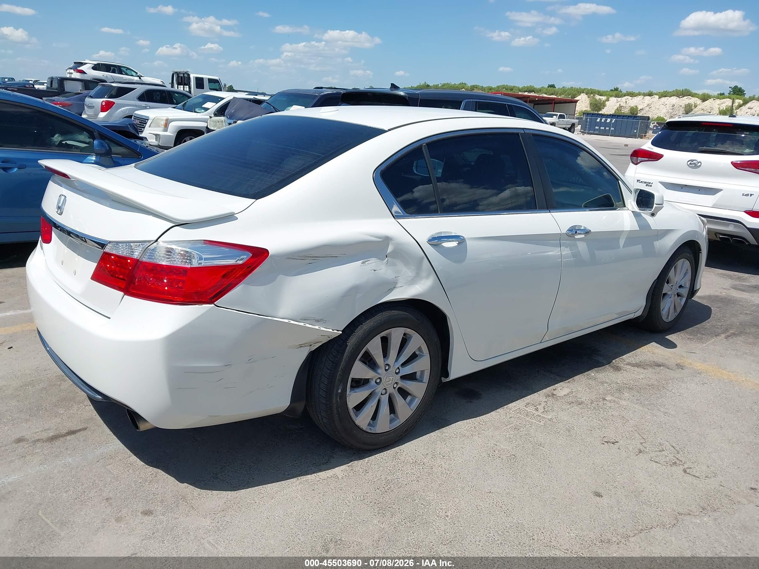 2014 Honda Accord Ex-l Белый vin: 1HGCR2F87EA077298