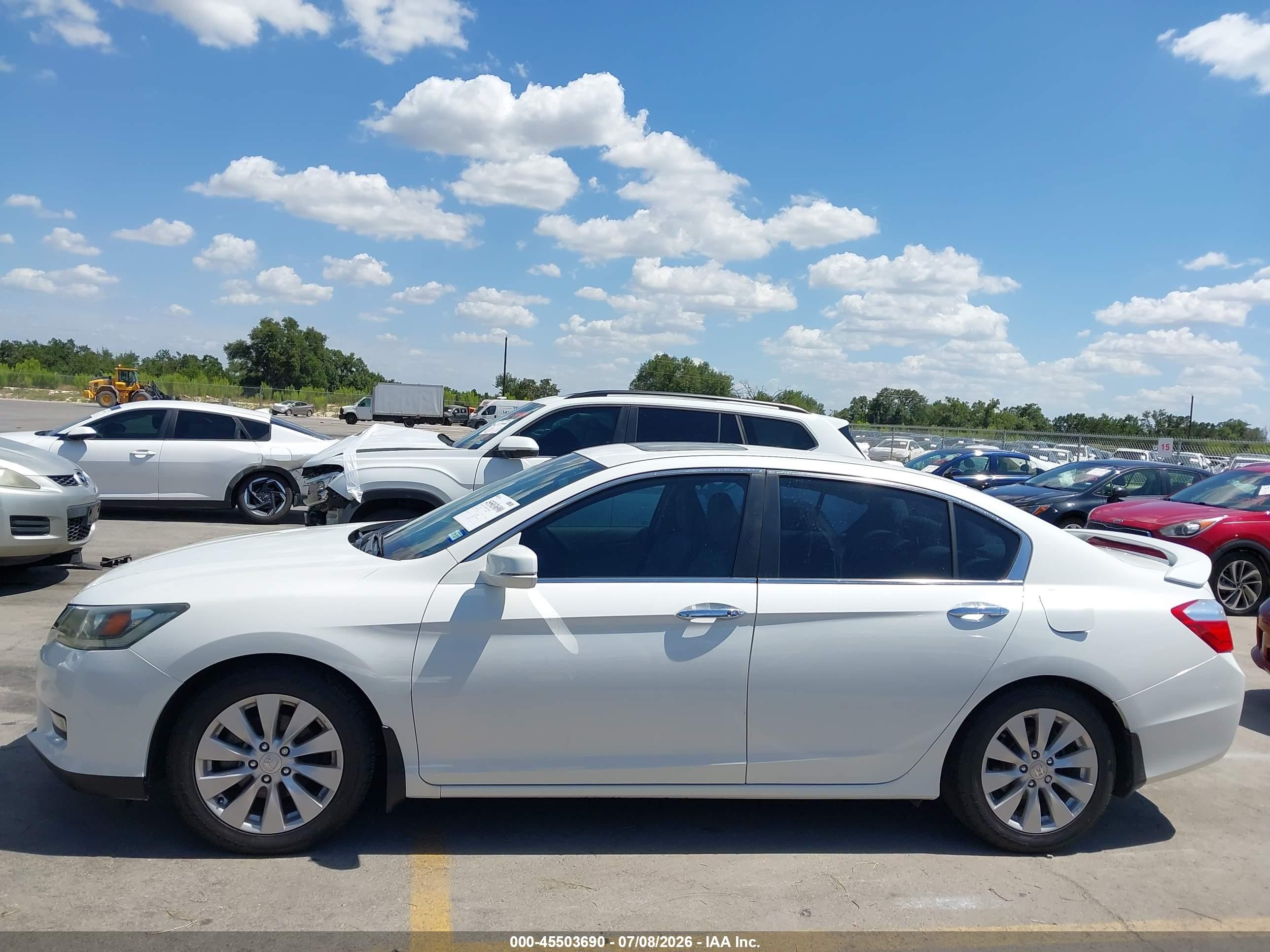 2014 Honda Accord Ex-l Белый vin: 1HGCR2F87EA077298