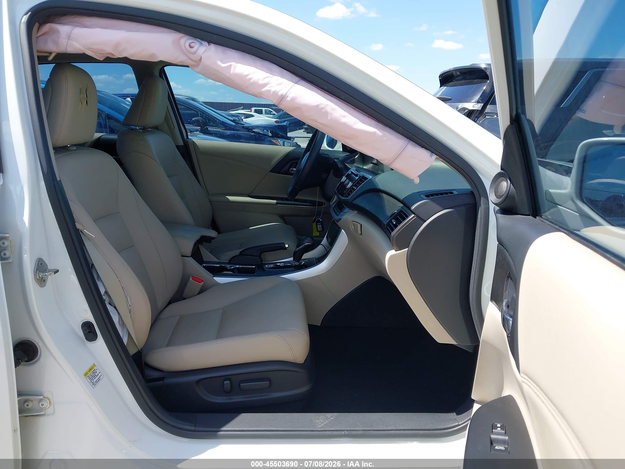 2014 Honda Accord Ex-l Белый vin: 1HGCR2F87EA077298
