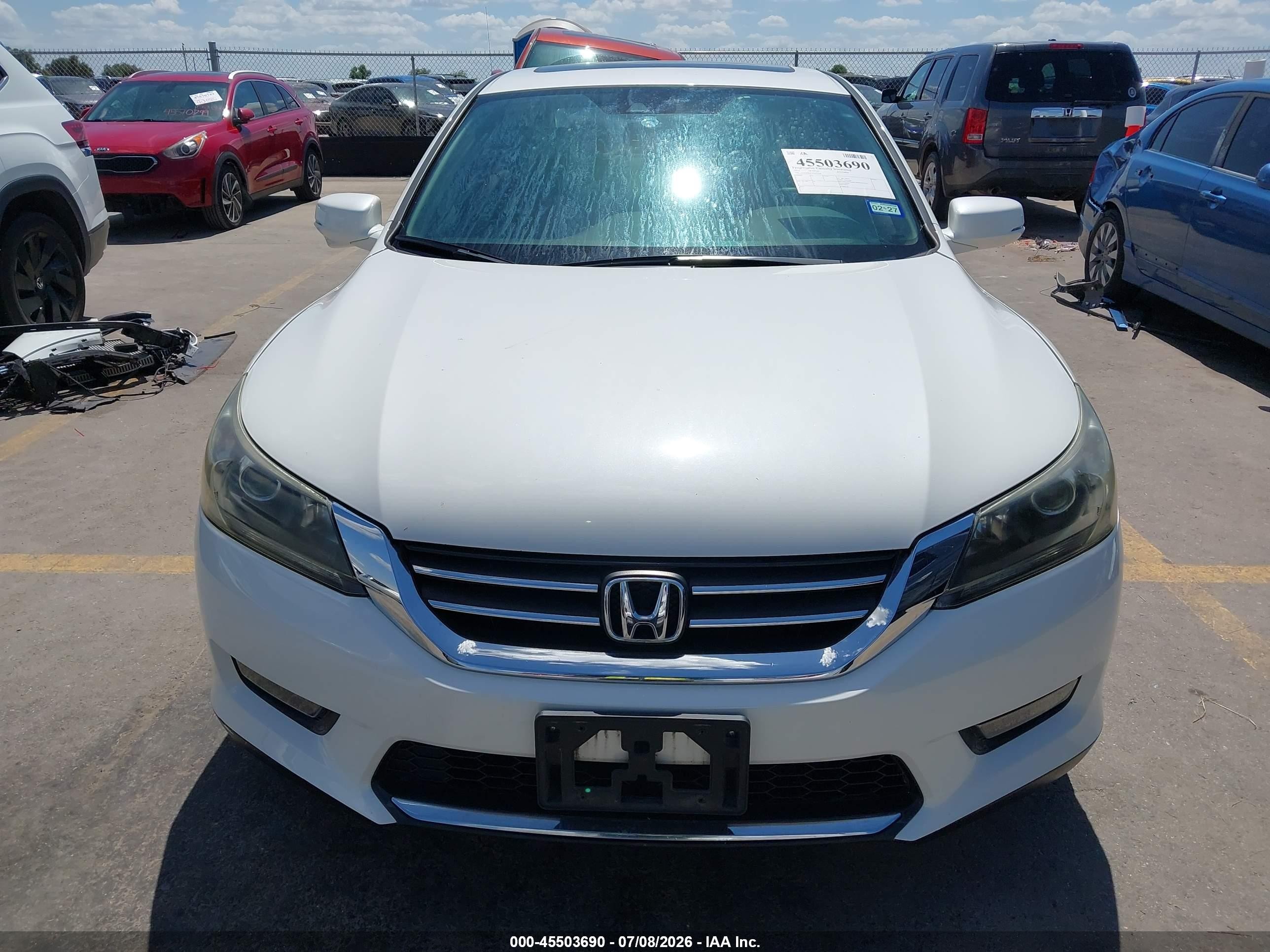 2014 Honda Accord Ex-l Белый vin: 1HGCR2F87EA077298