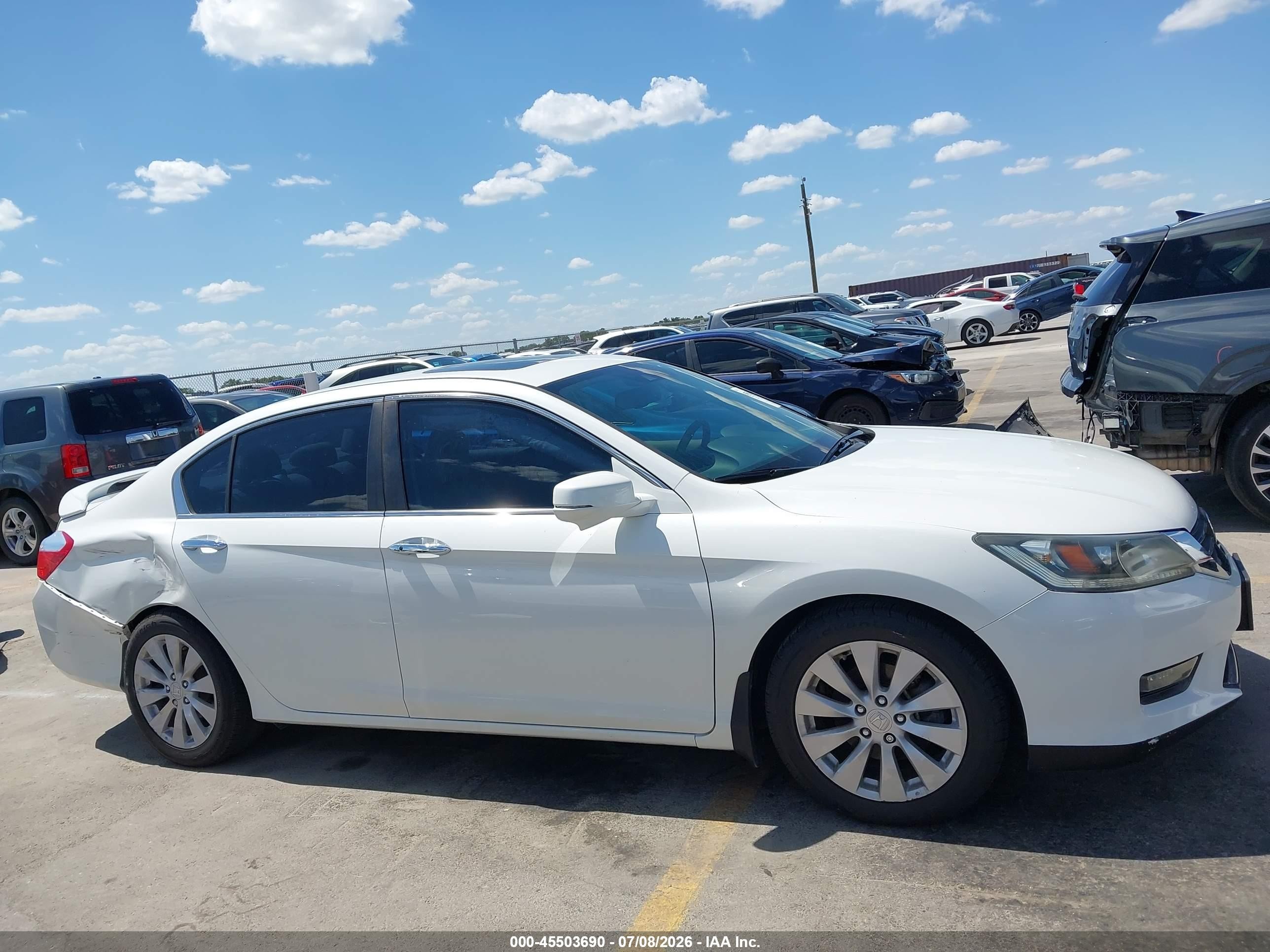 2014 Honda Accord Ex-l Белый vin: 1HGCR2F87EA077298