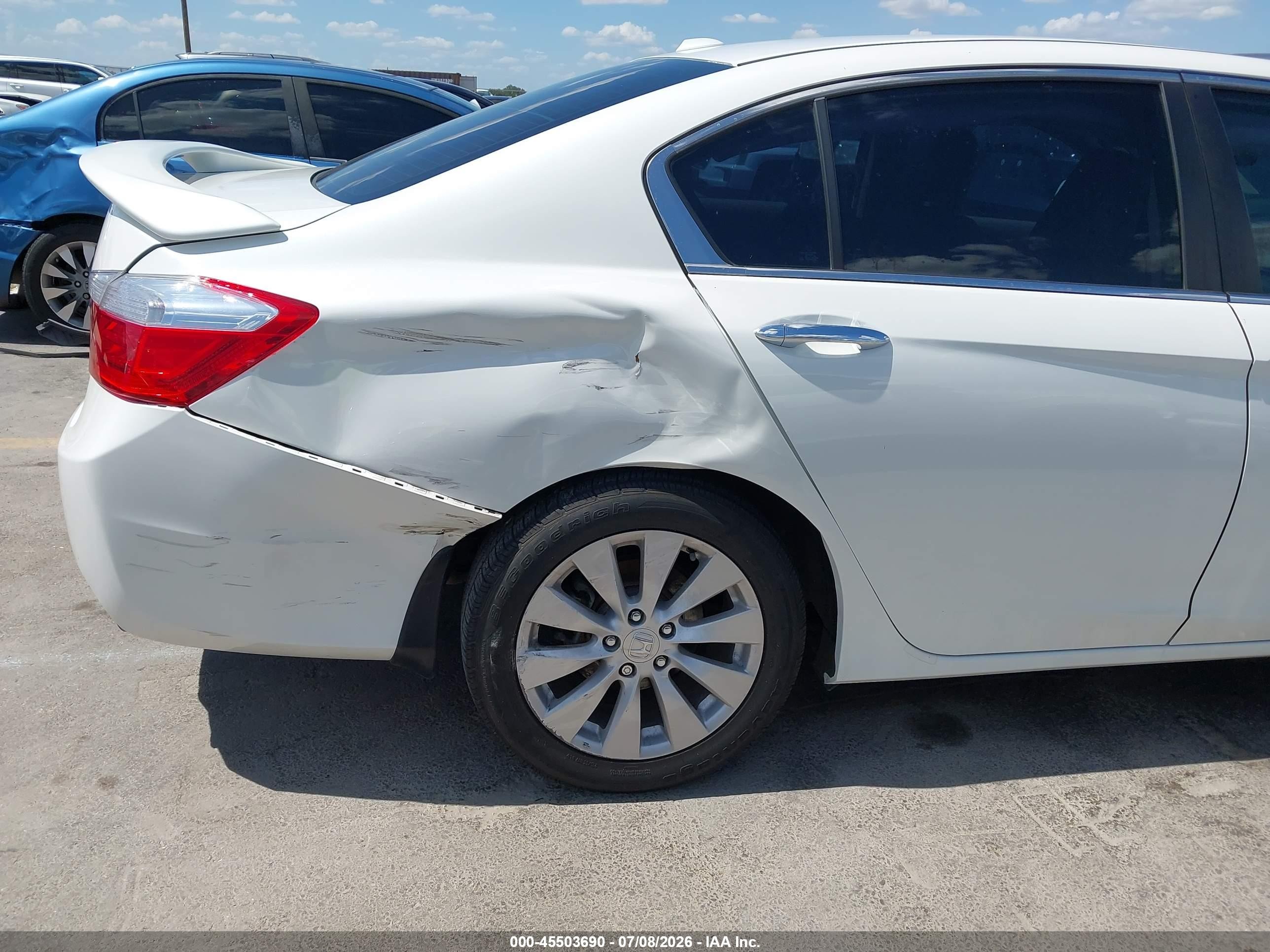 2014 Honda Accord Ex-l Белый vin: 1HGCR2F87EA077298