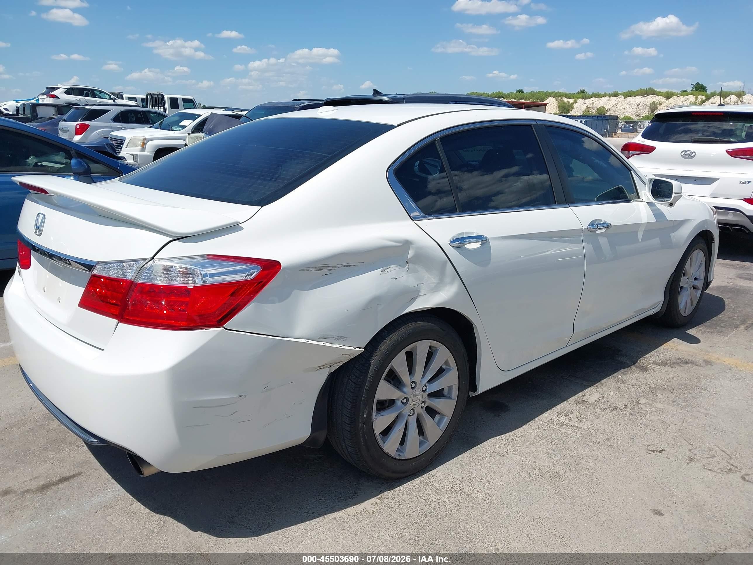 2014 Honda Accord Ex-l Белый vin: 1HGCR2F87EA077298