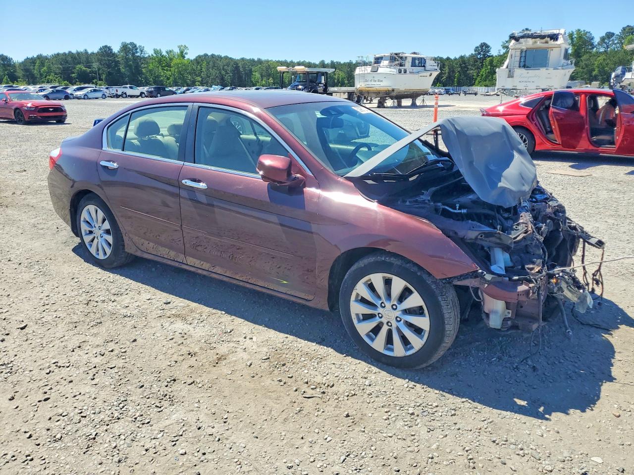 2014 Honda Accord Exl Бордовый vin: 1HGCR2F87EA101910