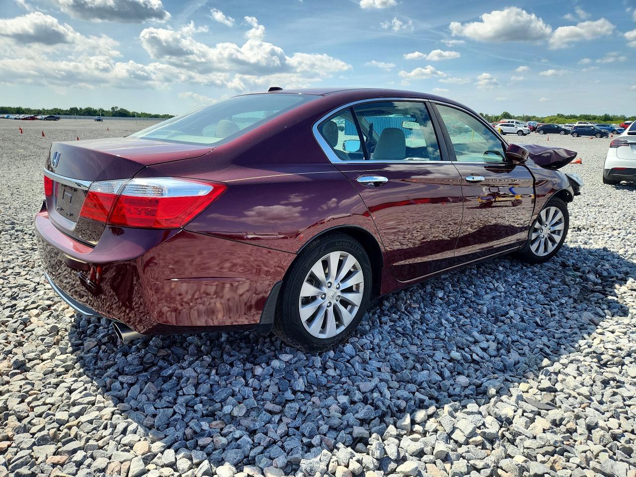 2014 Honda Accord Exl Burgundy vin: 1HGCR2F87EA173061