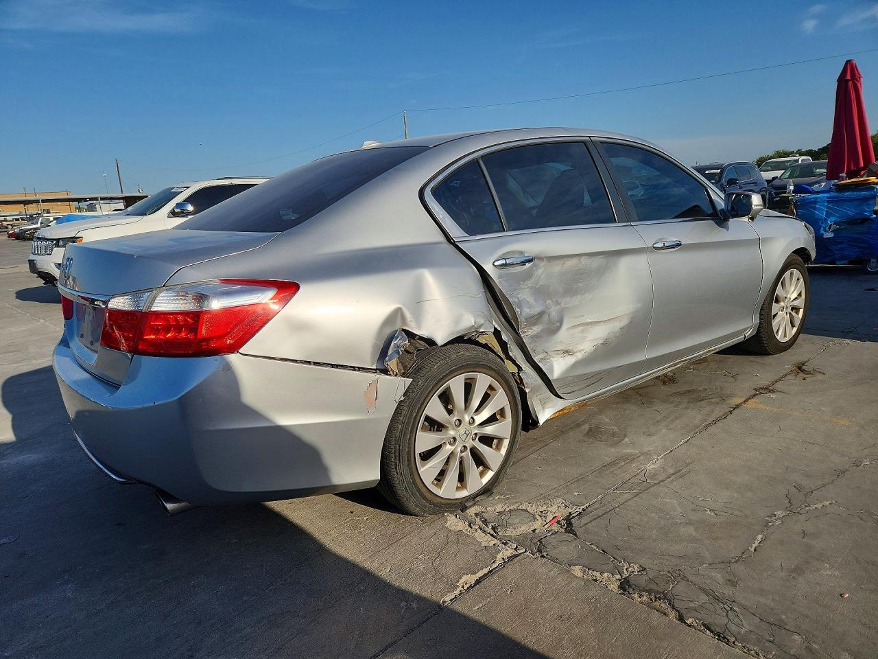 2014 Honda Accord Exl Silver vin: 1HGCR2F87EA200095