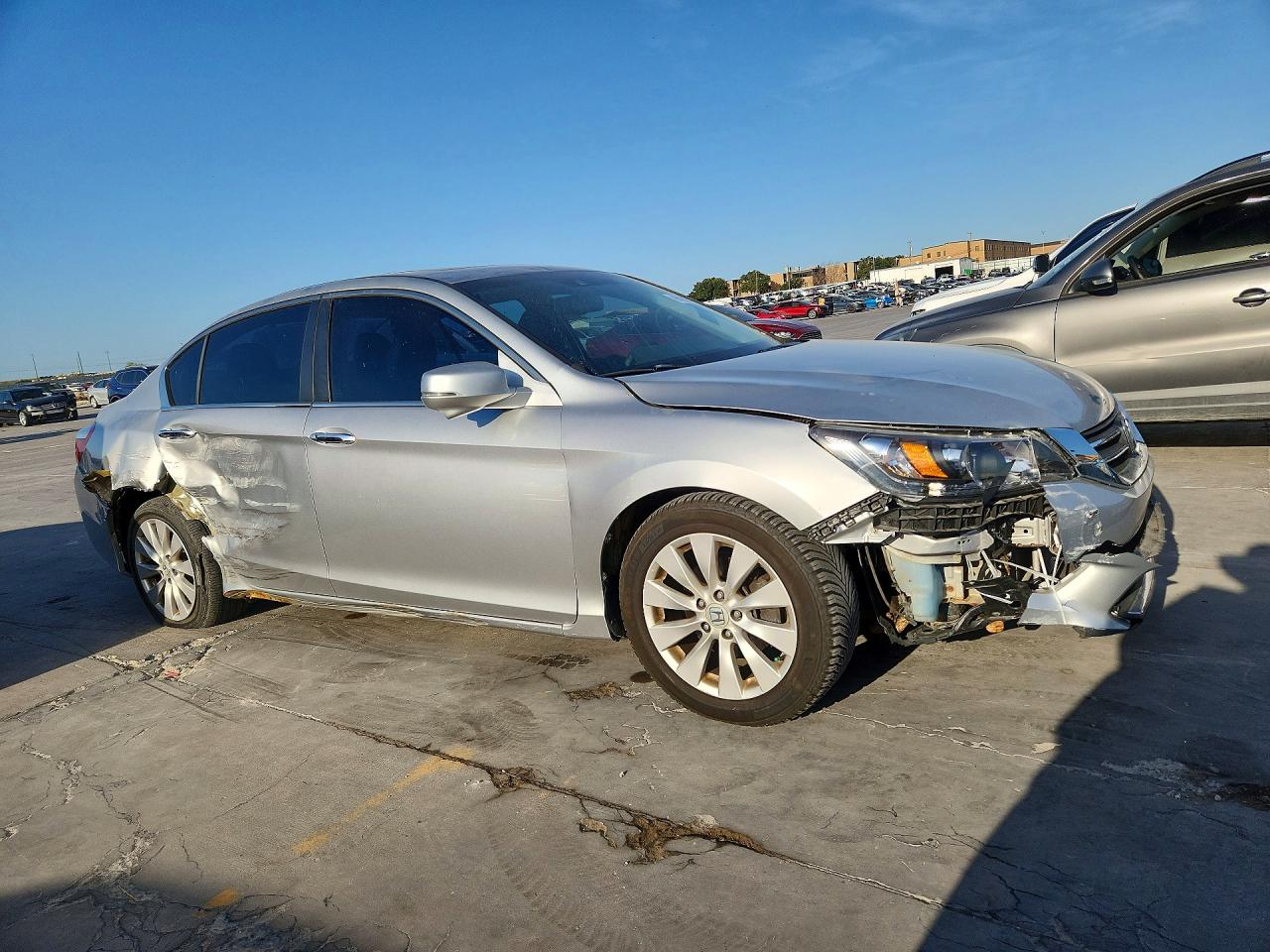 2014 Honda Accord Exl Silver vin: 1HGCR2F87EA200095