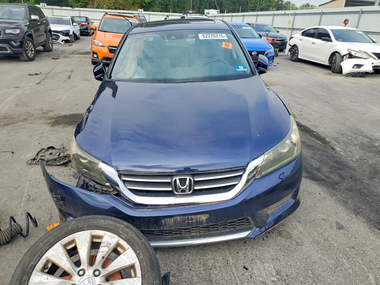 2014 Honda Accord Exl Blue vin: 1HGCR2F87EA205202