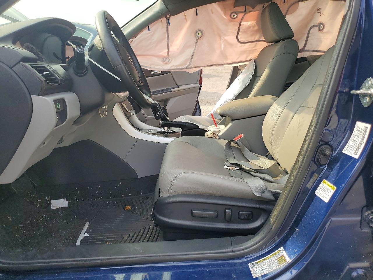 2014 Honda Accord Exl Blue vin: 1HGCR2F87EA205202