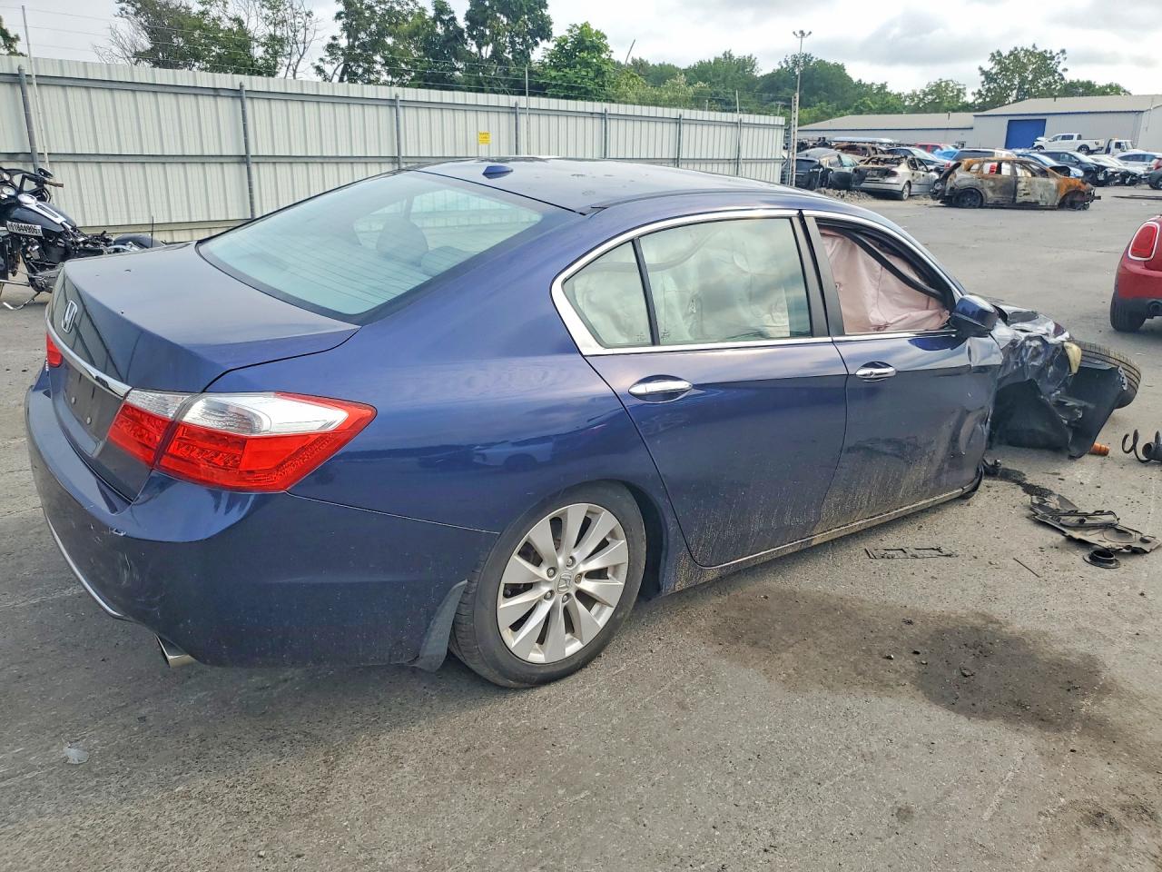 2014 Honda Accord Exl Blue vin: 1HGCR2F87EA205202