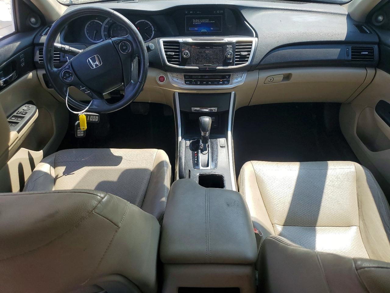 2014 Honda Accord Exl White vin: 1HGCR2F87EA207368