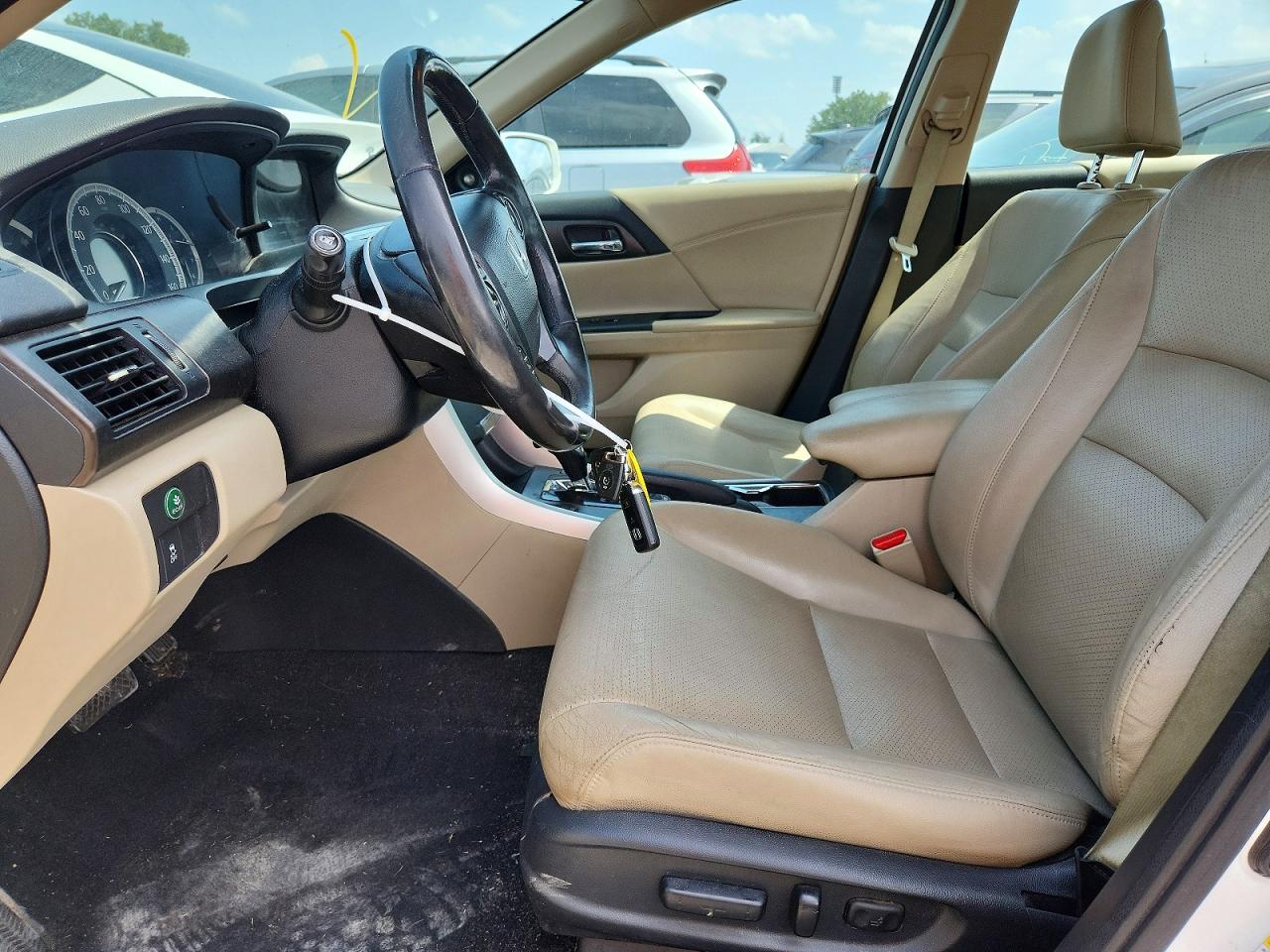 2014 Honda Accord Exl White vin: 1HGCR2F87EA207368