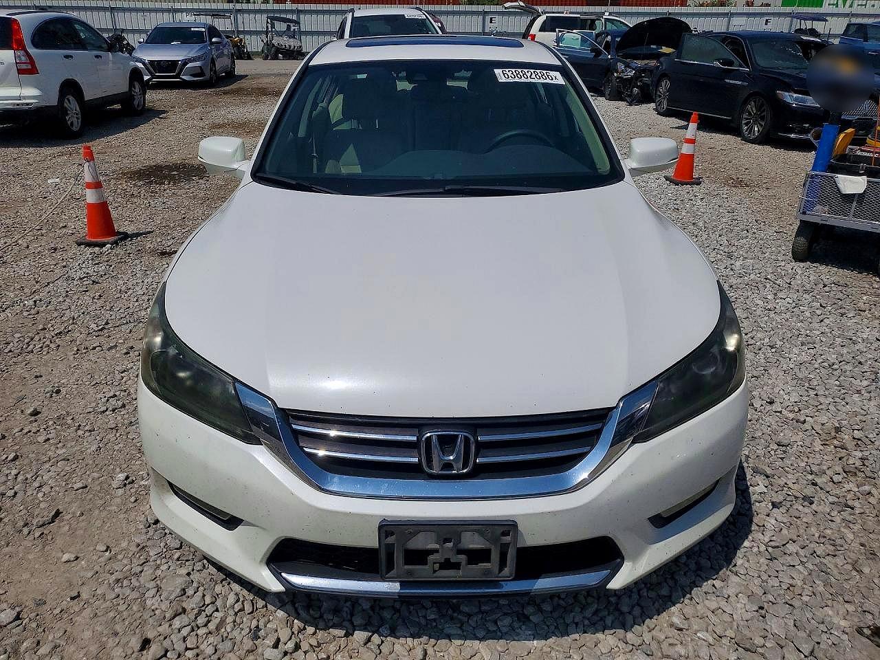2014 Honda Accord Exl White vin: 1HGCR2F87EA207368