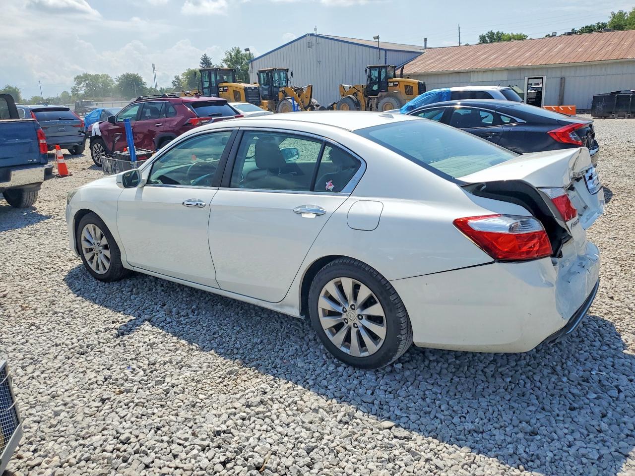 2014 Honda Accord Exl White vin: 1HGCR2F87EA207368