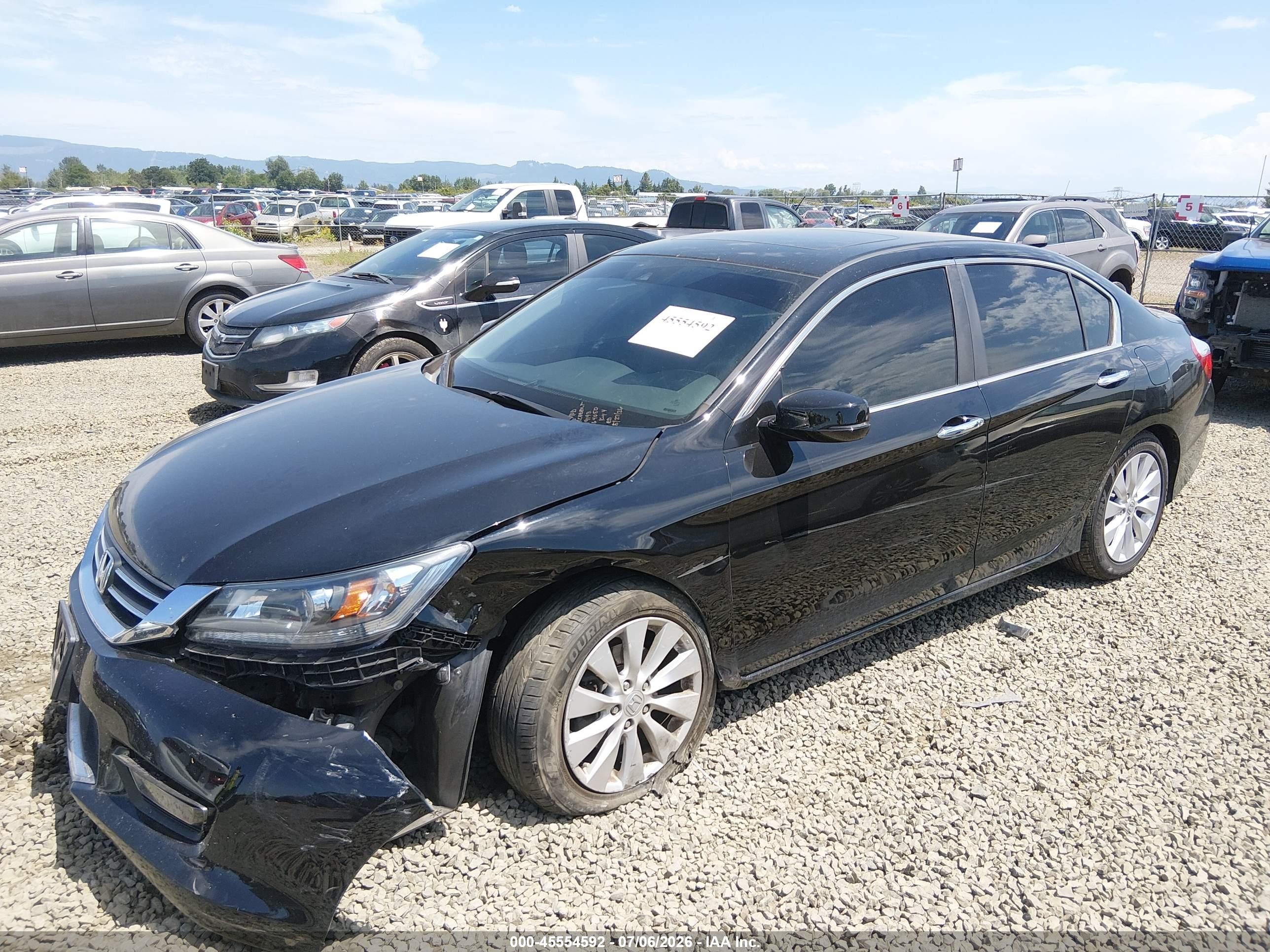 2014 Honda Accord Ex-l Black vin: 1HGCR2F87EA244789