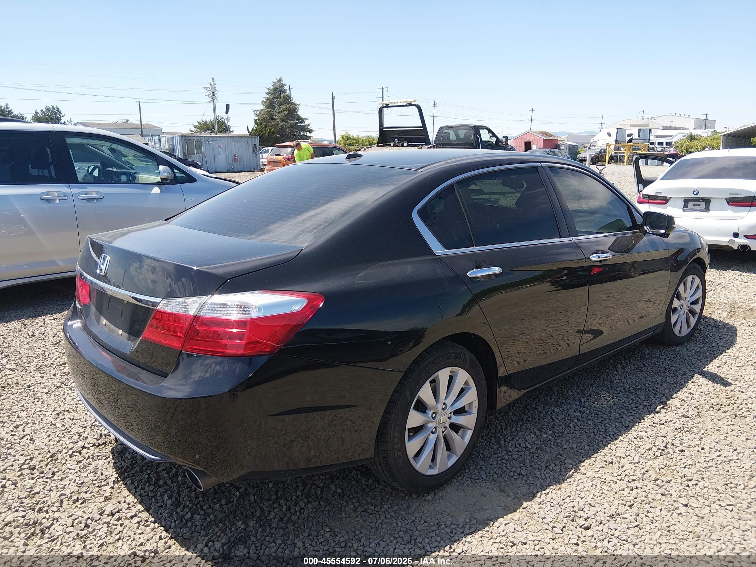 2014 Honda Accord Ex-l Black vin: 1HGCR2F87EA244789