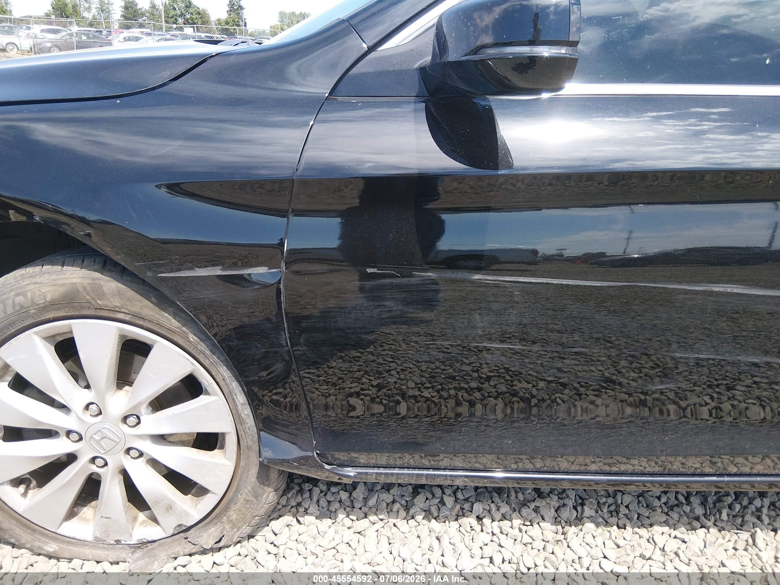 2014 Honda Accord Ex-l Black vin: 1HGCR2F87EA244789