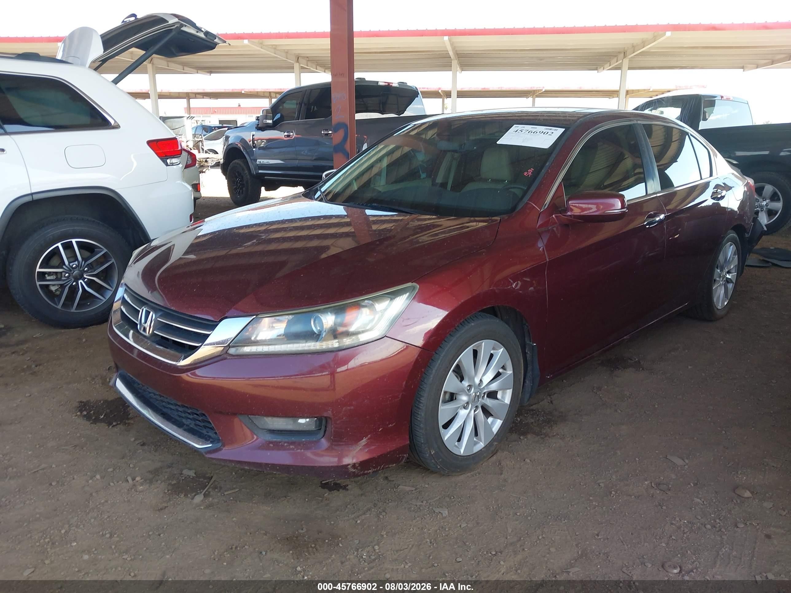 2014 Honda Accord Ex-l Красный vin: 1HGCR2F87EA308832