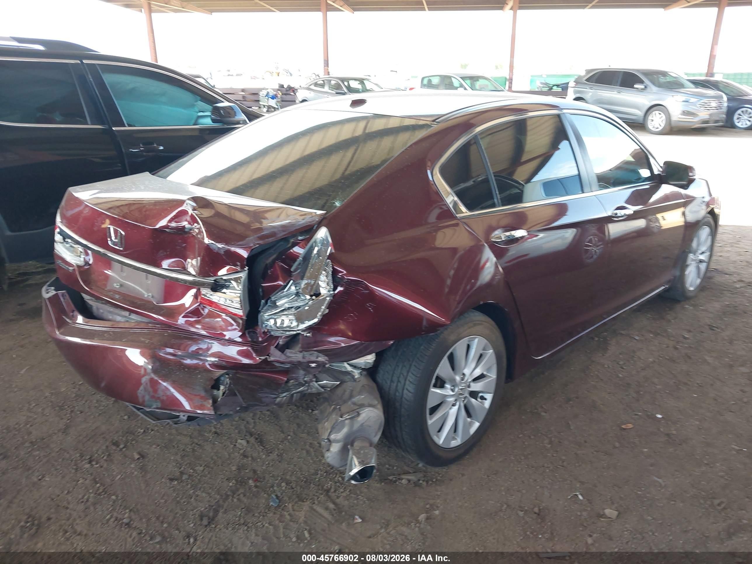2014 Honda Accord Ex-l Красный vin: 1HGCR2F87EA308832