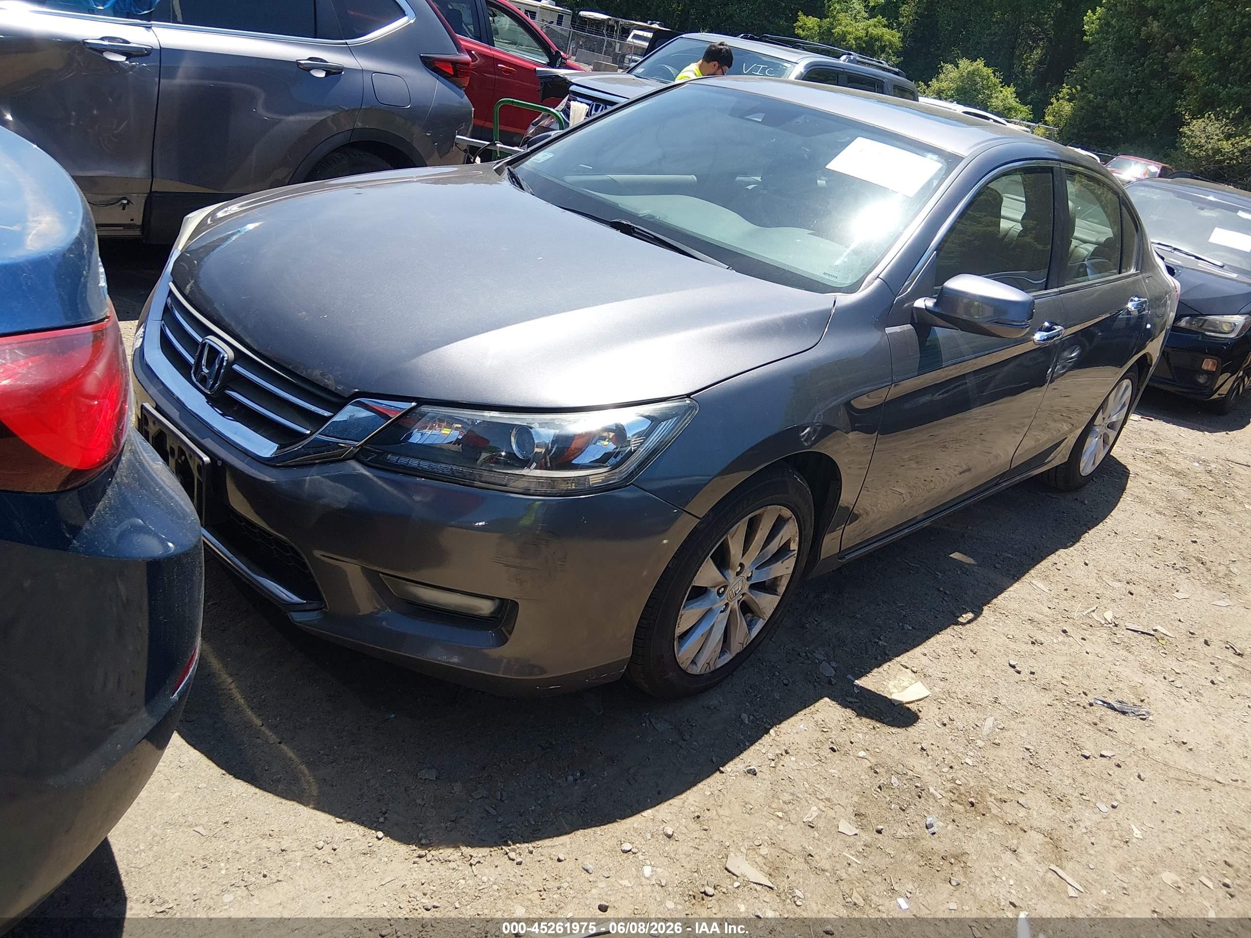 2015 Honda Accord Ex-l Gray vin: 1HGCR2F87FA002960