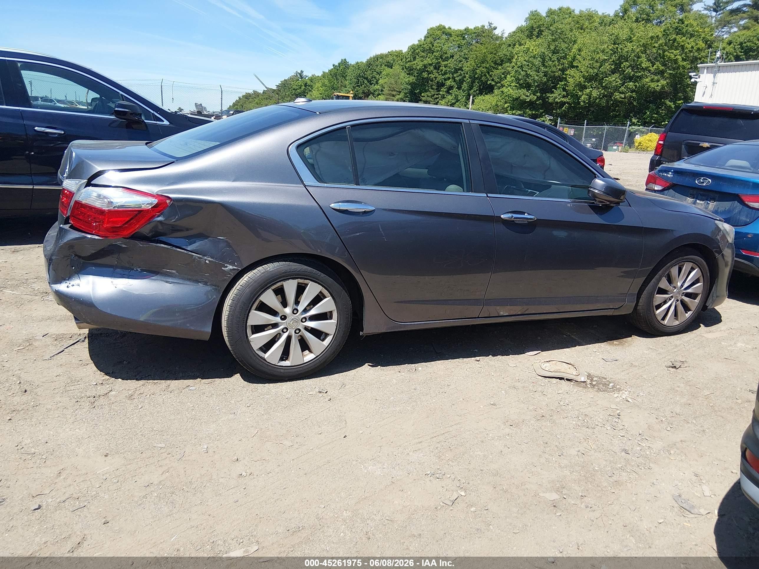 2015 Honda Accord Ex-l Gray vin: 1HGCR2F87FA002960
