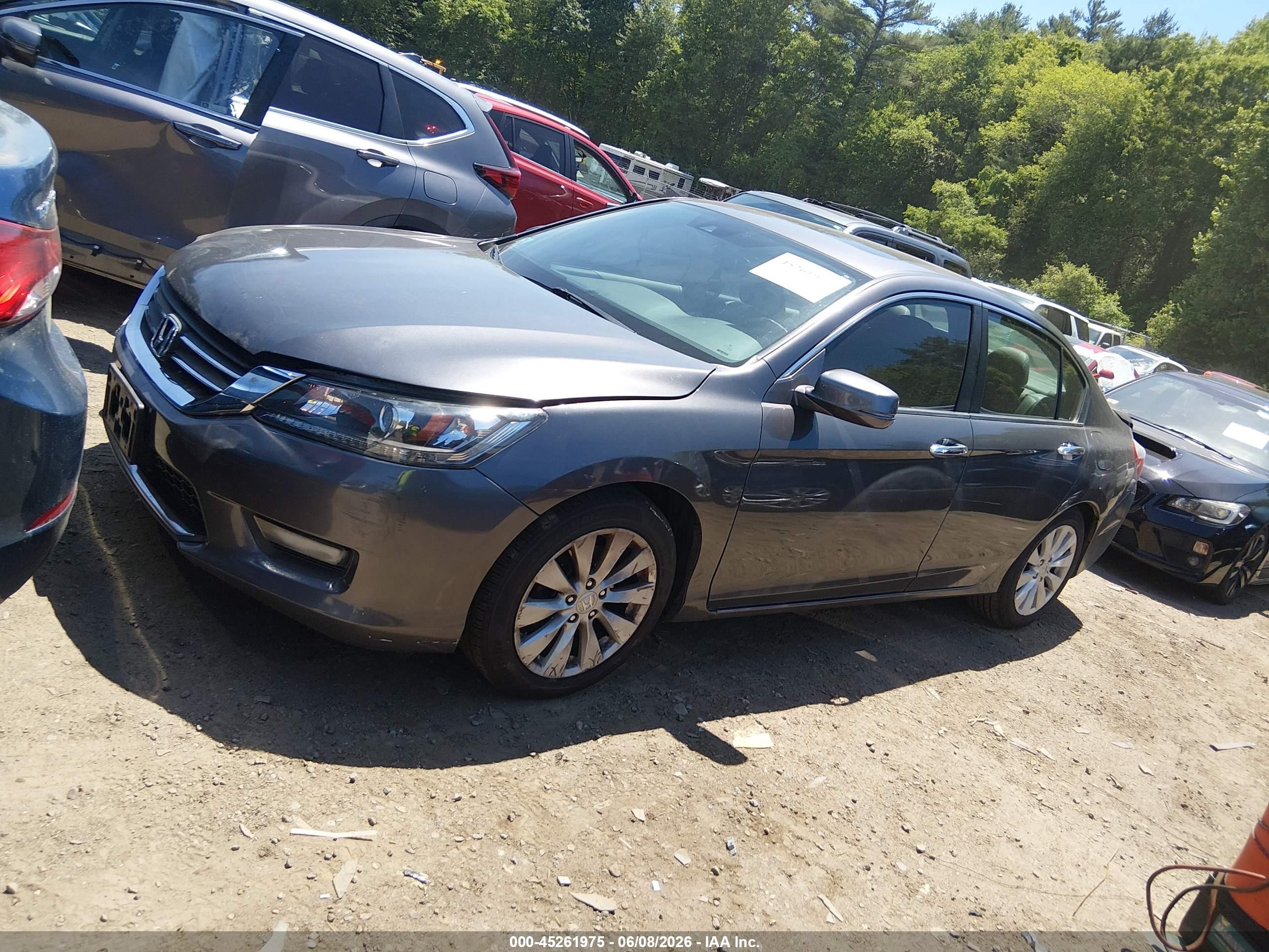 2015 Honda Accord Ex-l Gray vin: 1HGCR2F87FA002960