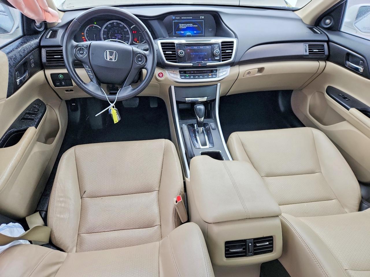 2015 Honda Accord Exl White vin: 1HGCR2F87FA028247